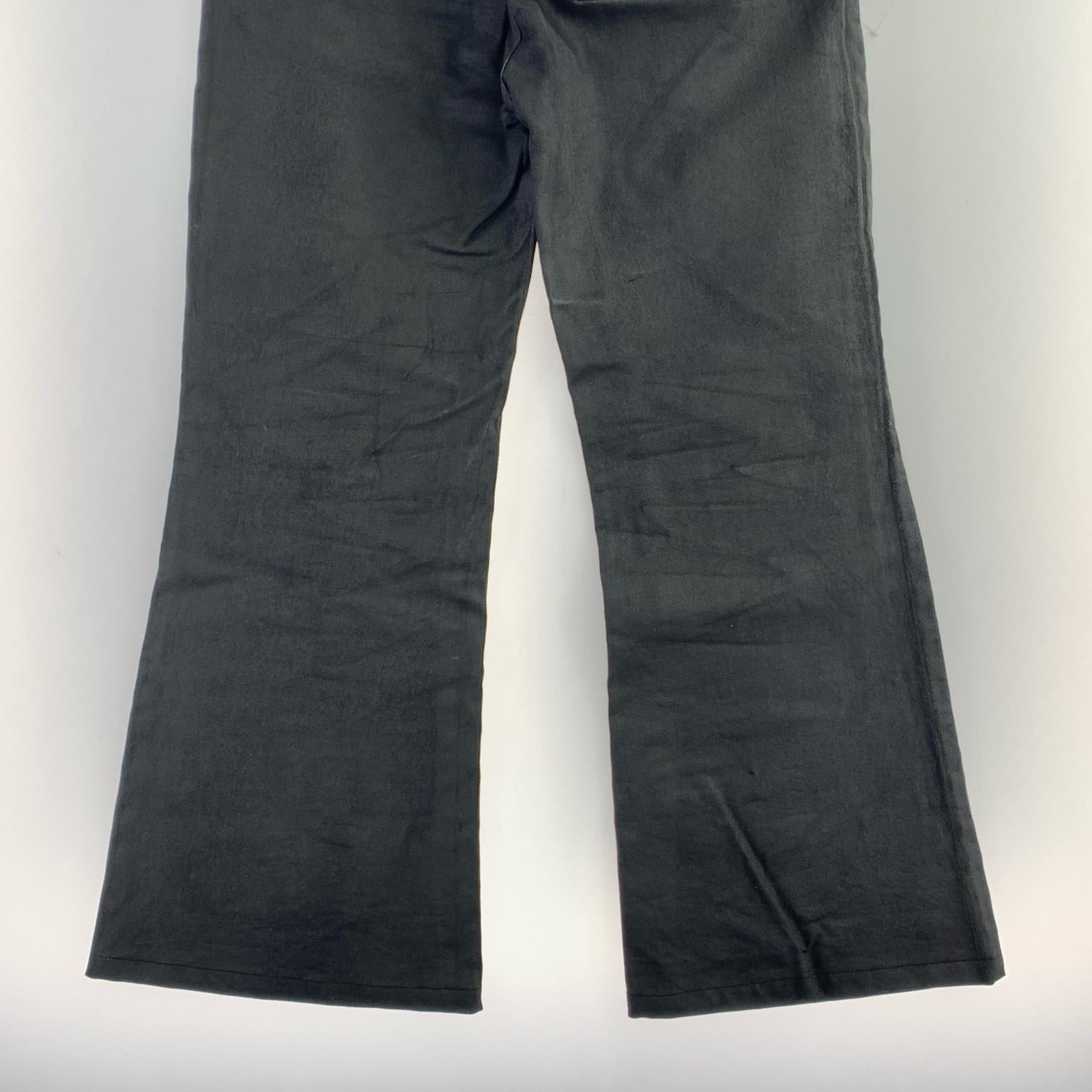 パンツ GOAR ARCHIVE STRAPPED FLARE OIL PANTS L ブラック