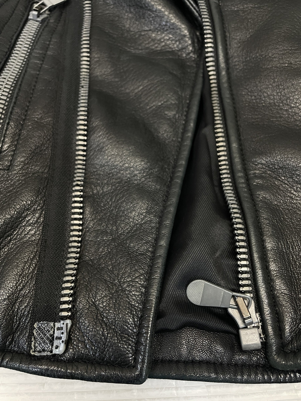 BALENCIAGA ニコラ期 ラムレザー ダブルライダース 36 黒 180174