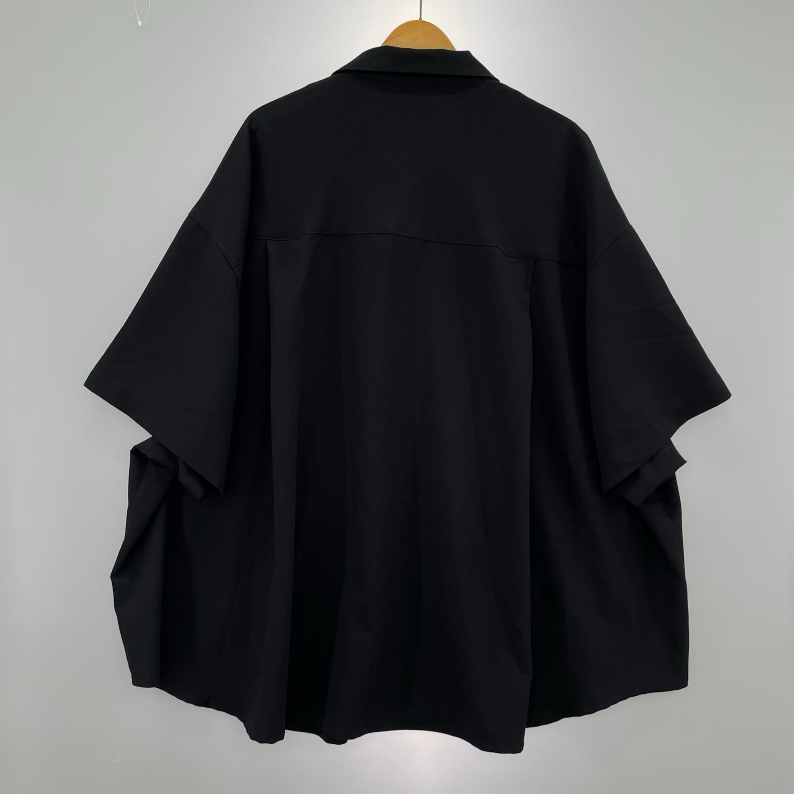 半袖シャツ Suit Fabric Shirt 黒 M M ブラック