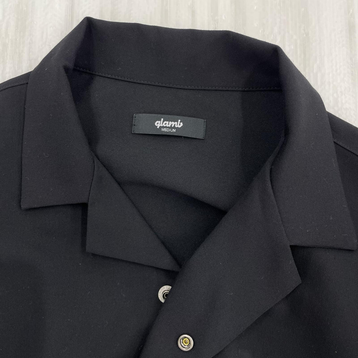 半袖シャツ Suit Fabric Shirt 黒 M M ブラック