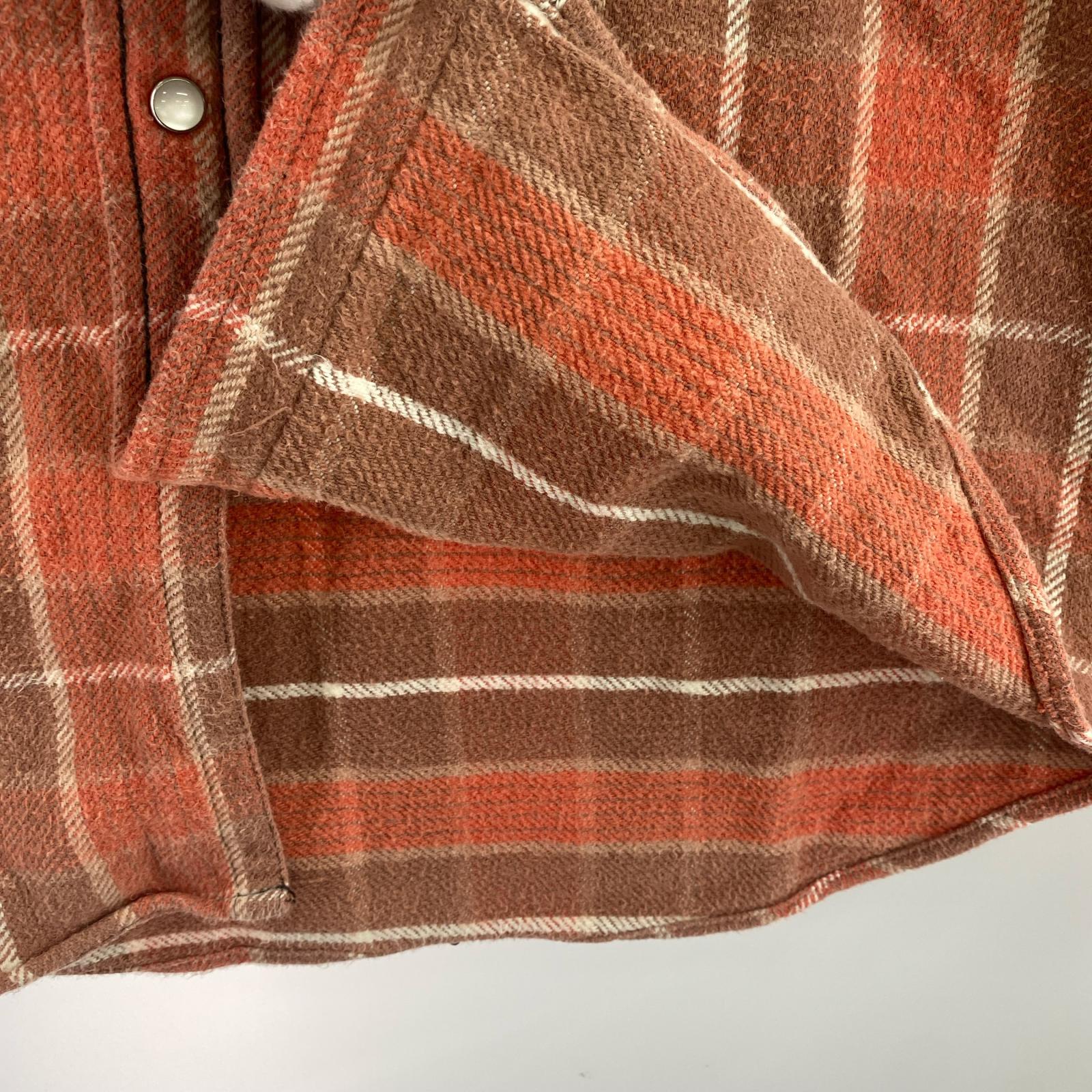 長袖シャツ 70S~ Wrangler ウエスタンシャツ チェック ピンク (M) M