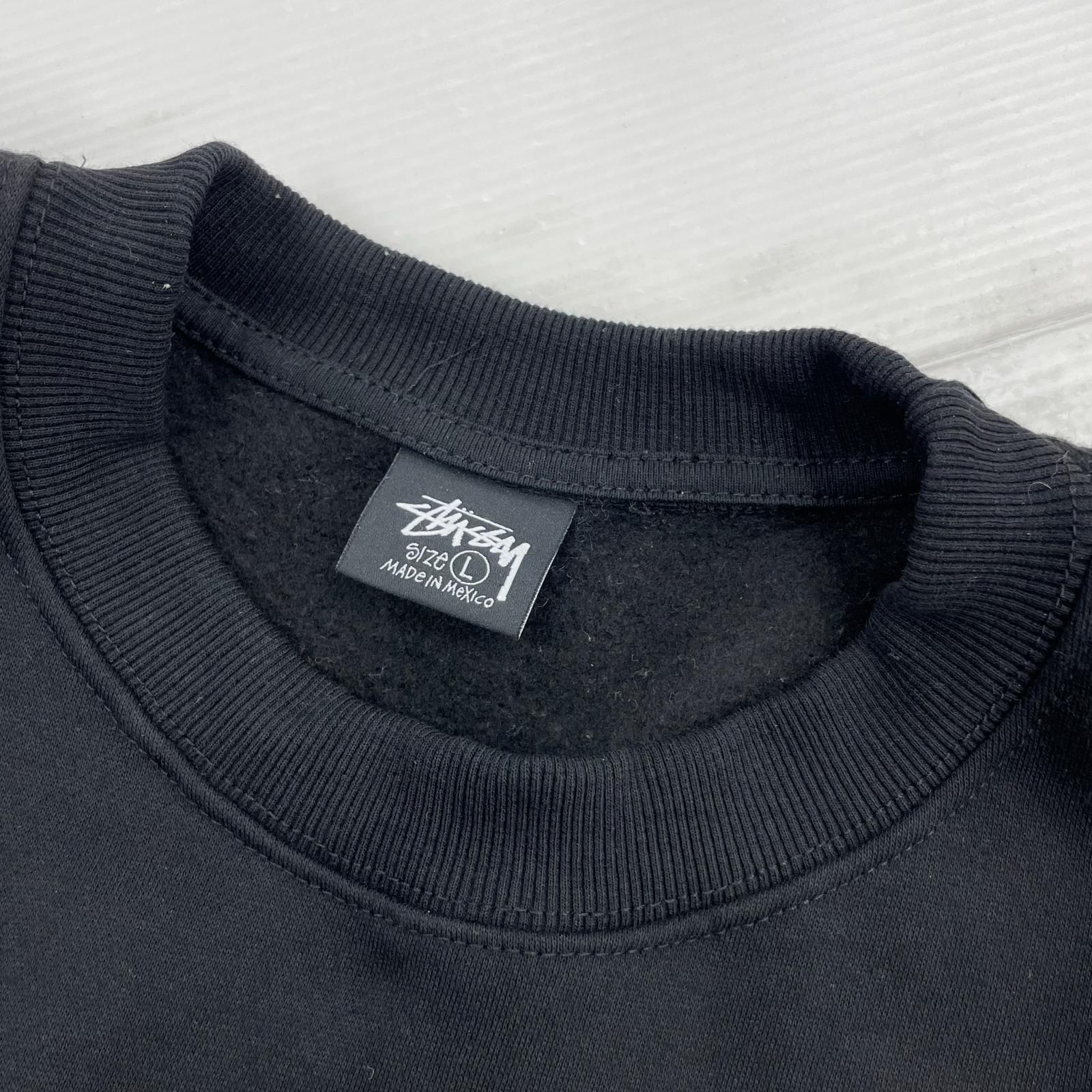 スウェット 刺繍ロゴスウェット L ブラック
