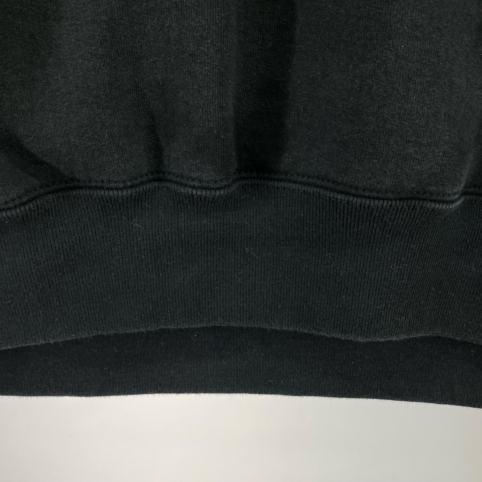 パーカー satin applique hooded sweatshirt（XL） ブラック