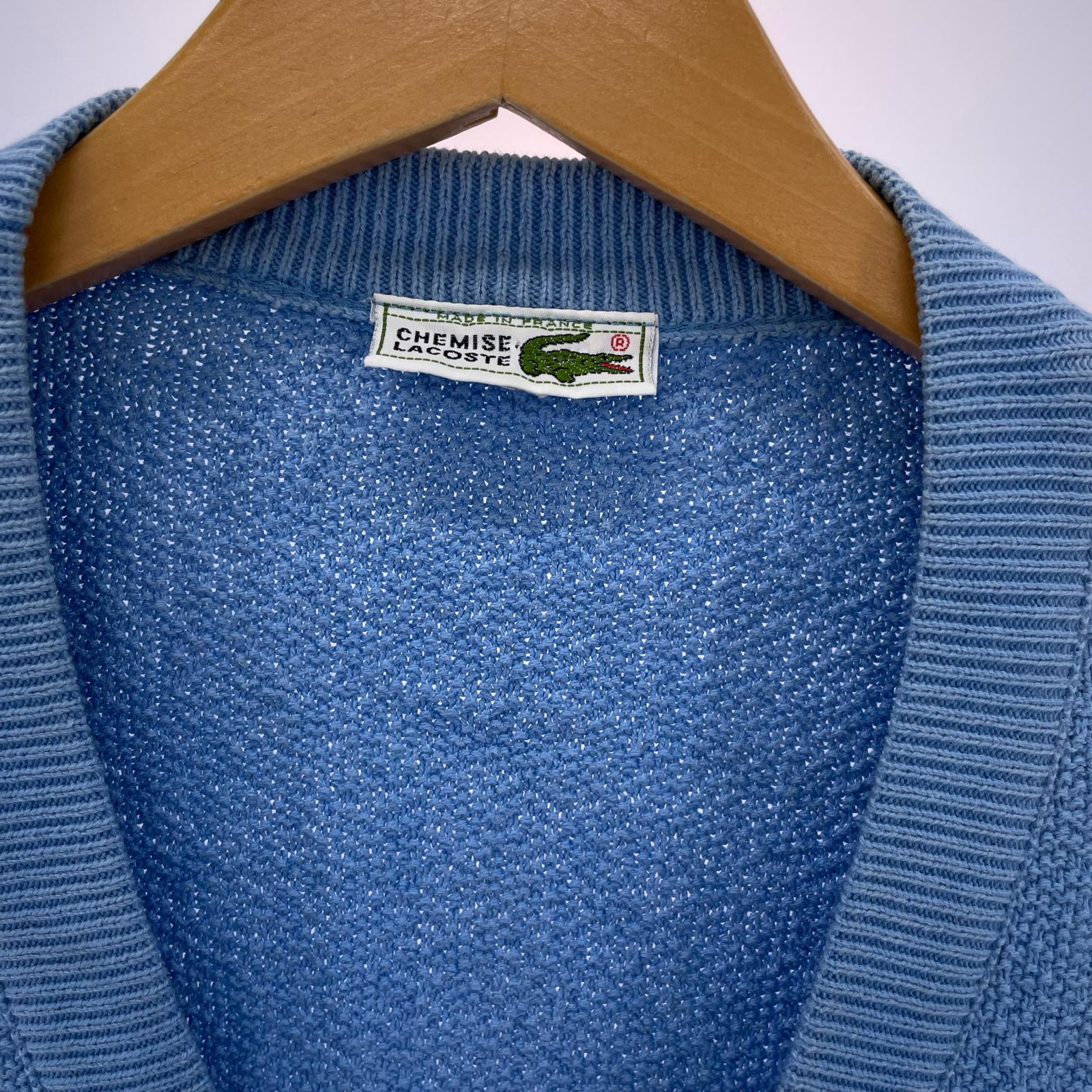 カーディガン VINTAGE CHEMISE フランス製 青 3 ブルー