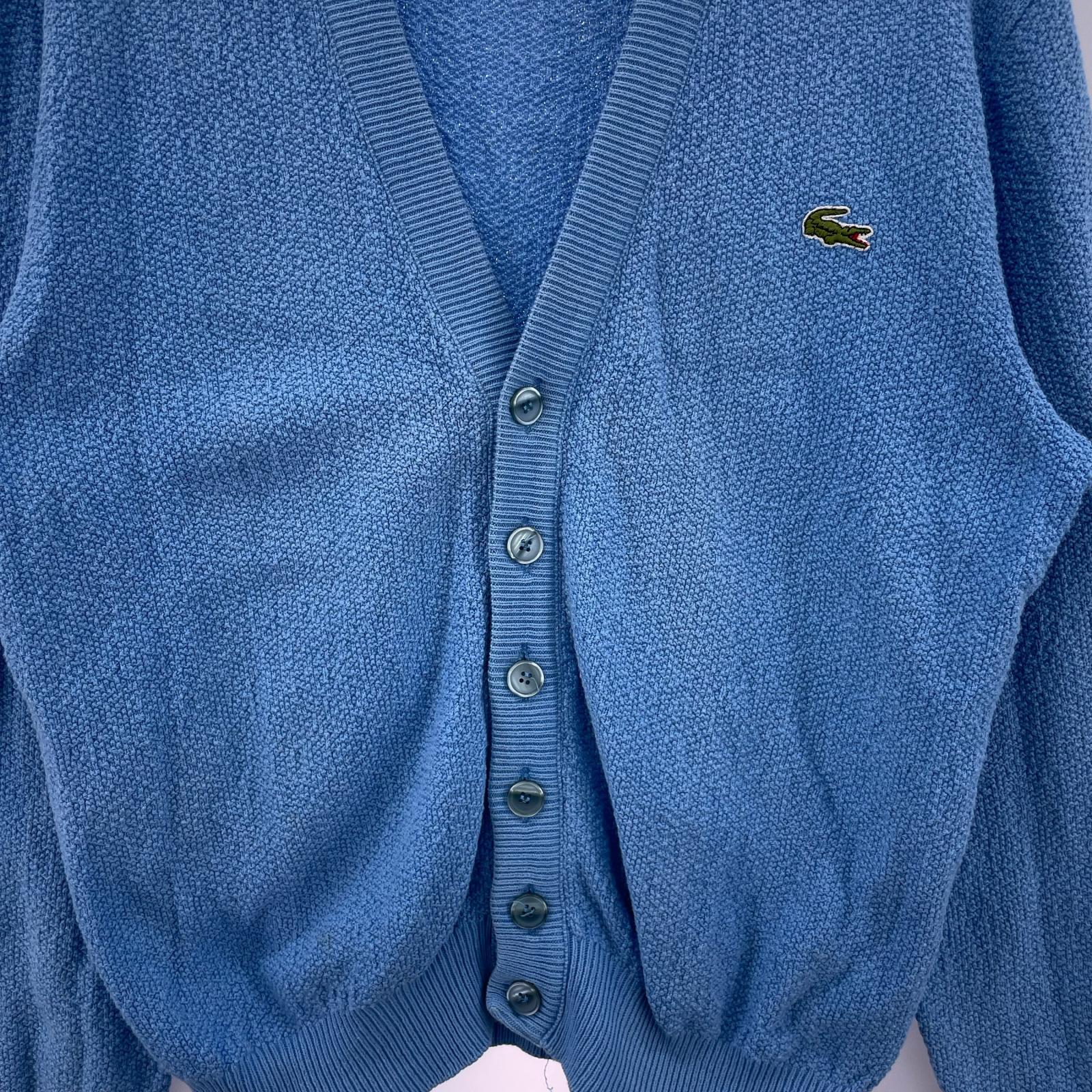 カーディガン VINTAGE CHEMISE フランス製 青 3 ブルー