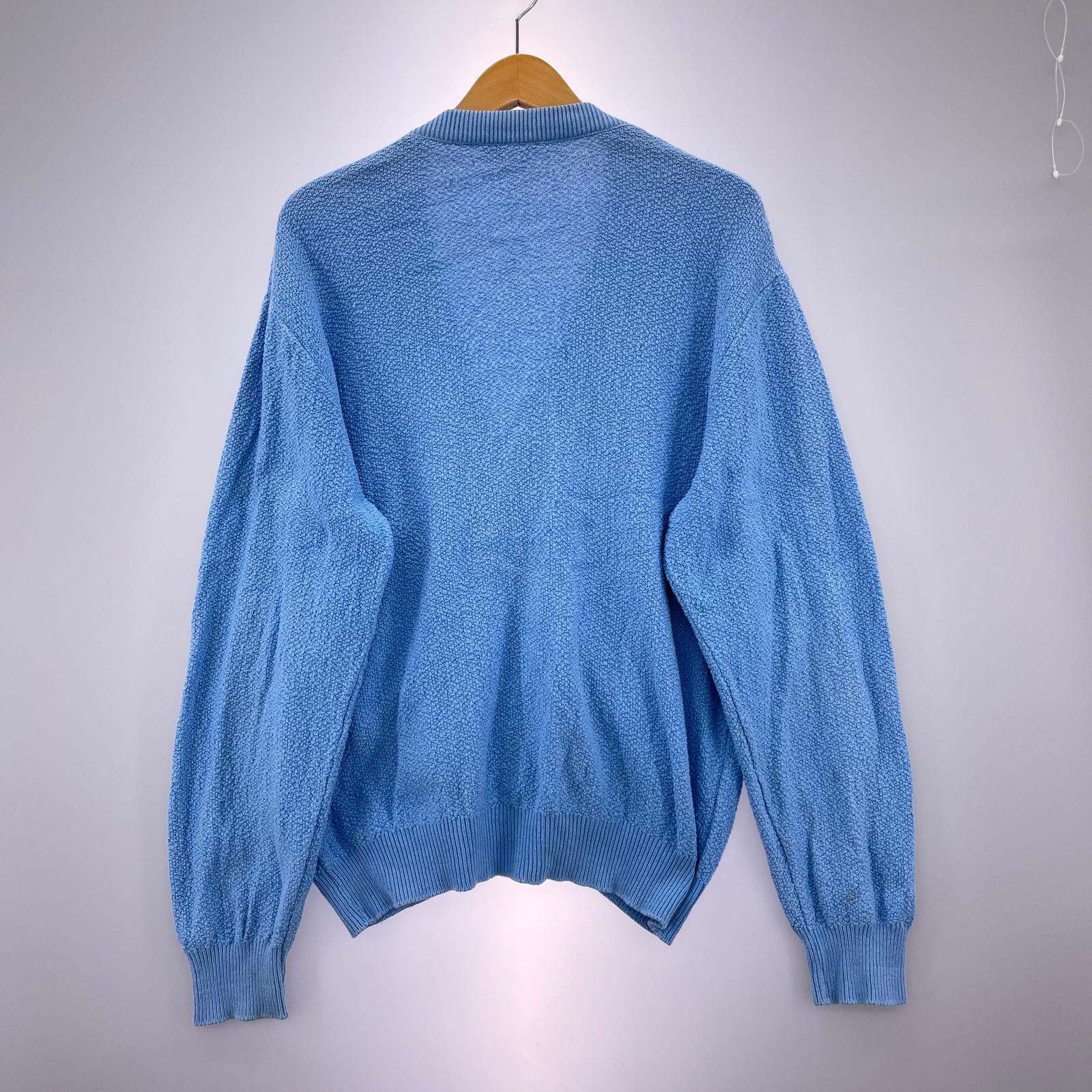 カーディガン VINTAGE CHEMISE フランス製 青 3 ブルー
