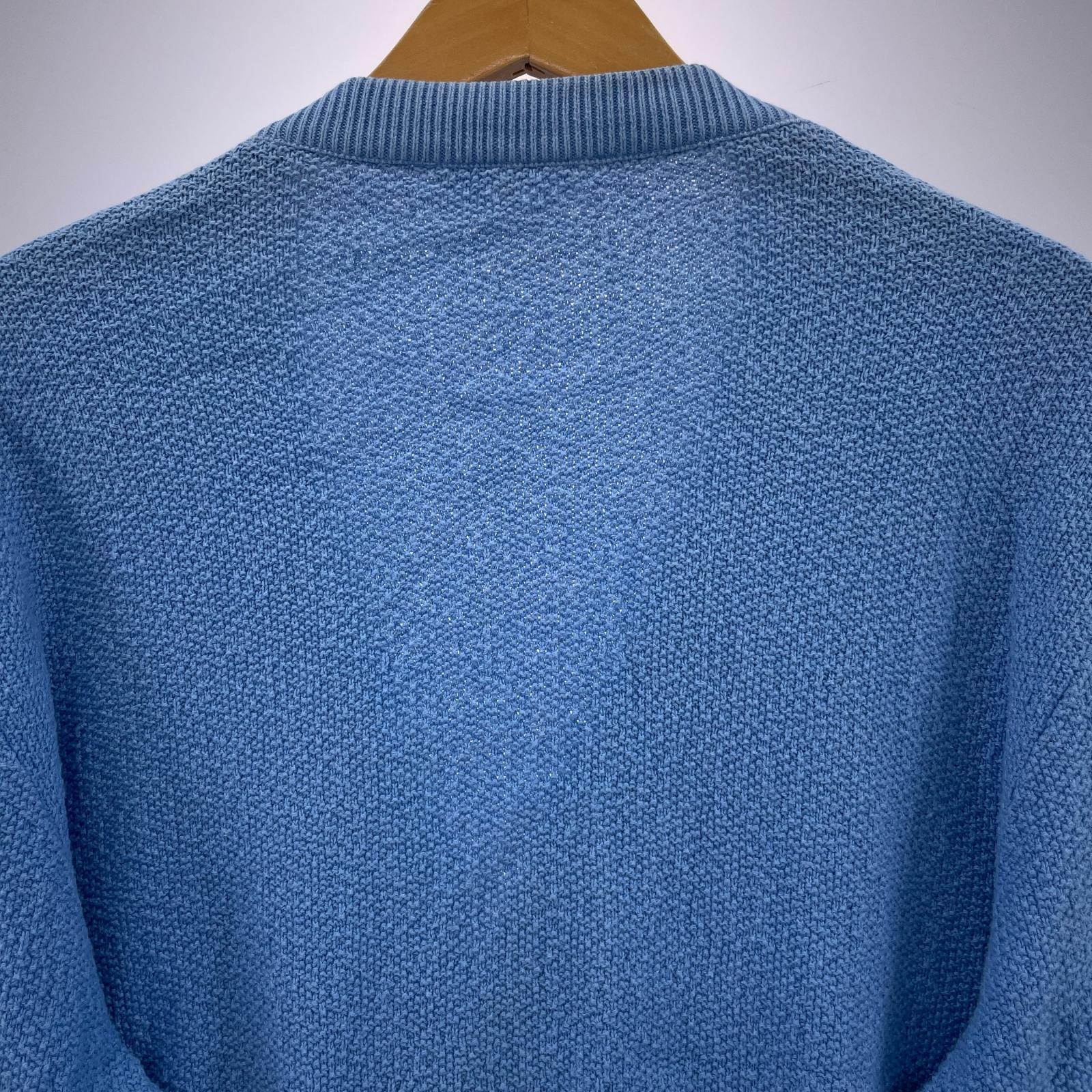 カーディガン VINTAGE CHEMISE フランス製 青 3 ブルー