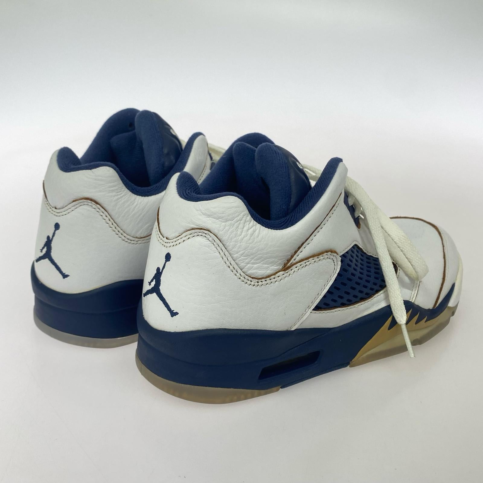 スニーカー AIR JORDAN 5 LOW NAVY/GOLD 25.0cm 25cm (US7 UK6 1/2 EU40) ホワイト