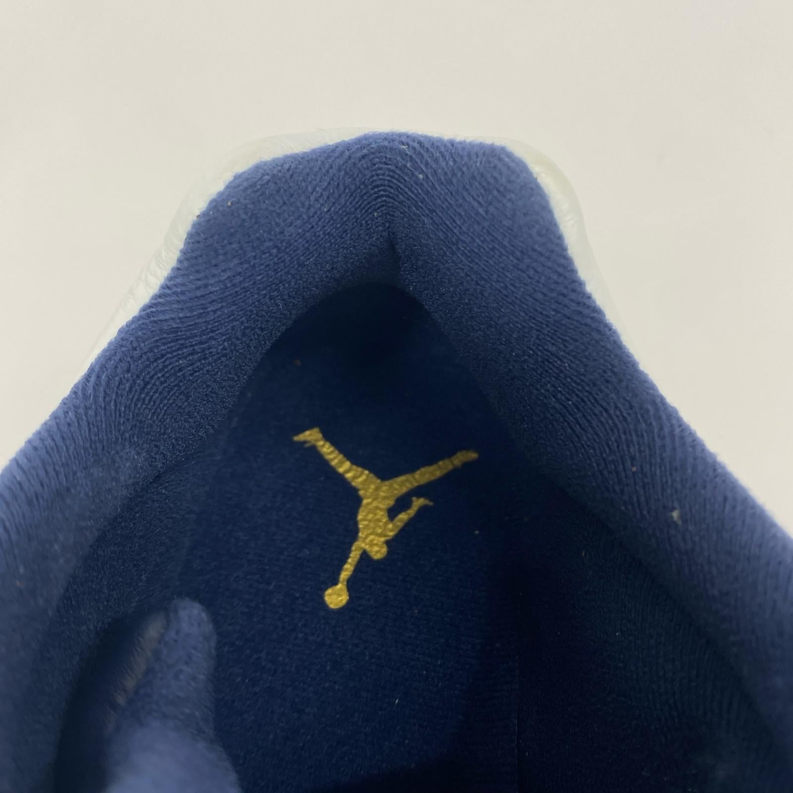 スニーカー AIR JORDAN 5 LOW NAVY/GOLD 25.0cm 25cm (US7 UK6 1/2 EU40) ホワイト