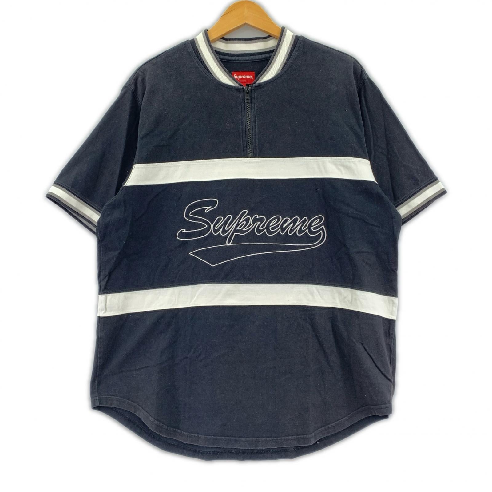 半袖Ｔシャツ Half Zip Baseball Top L ブラック