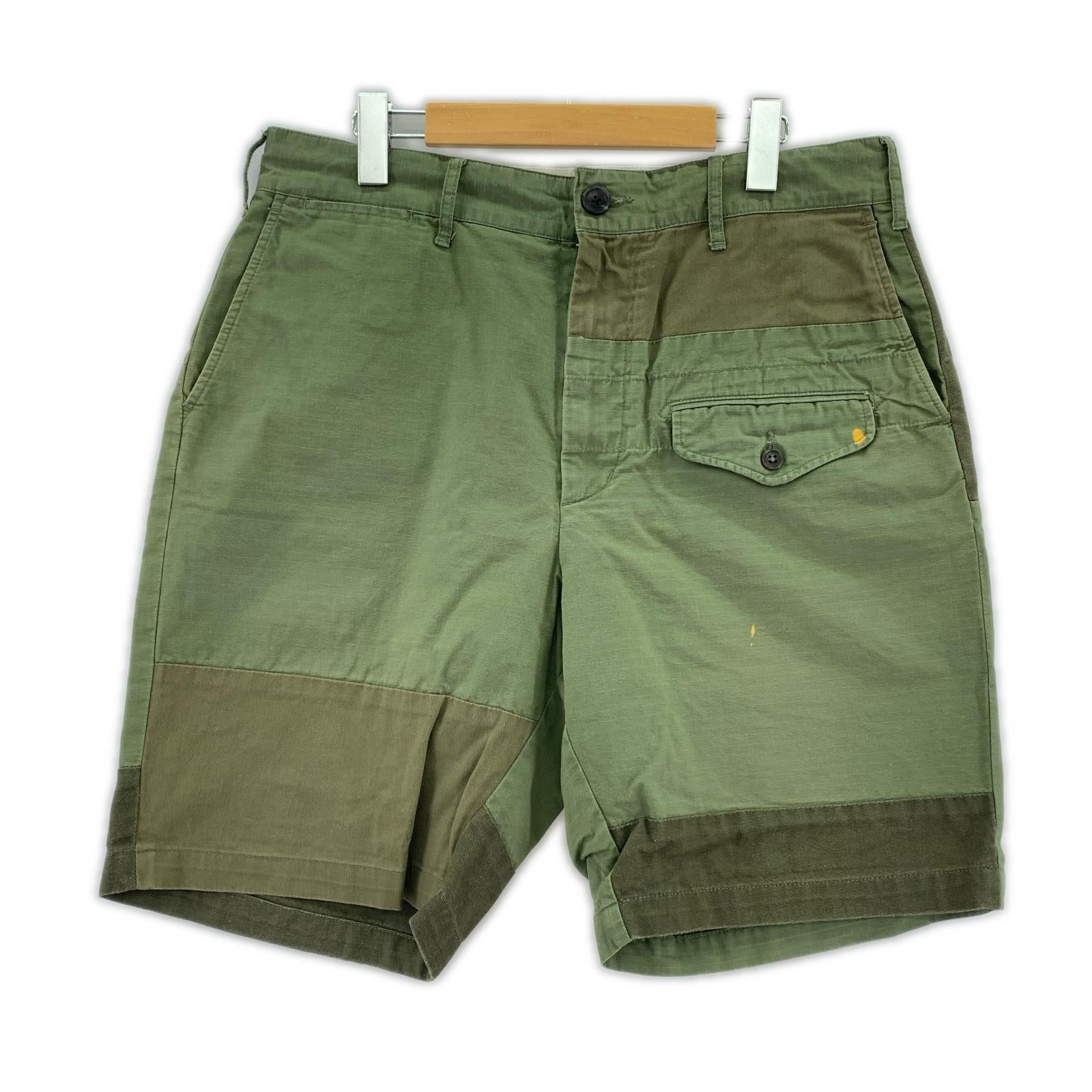 ショートパンツ パッチワーク グルカショーツ KHK M カーキ