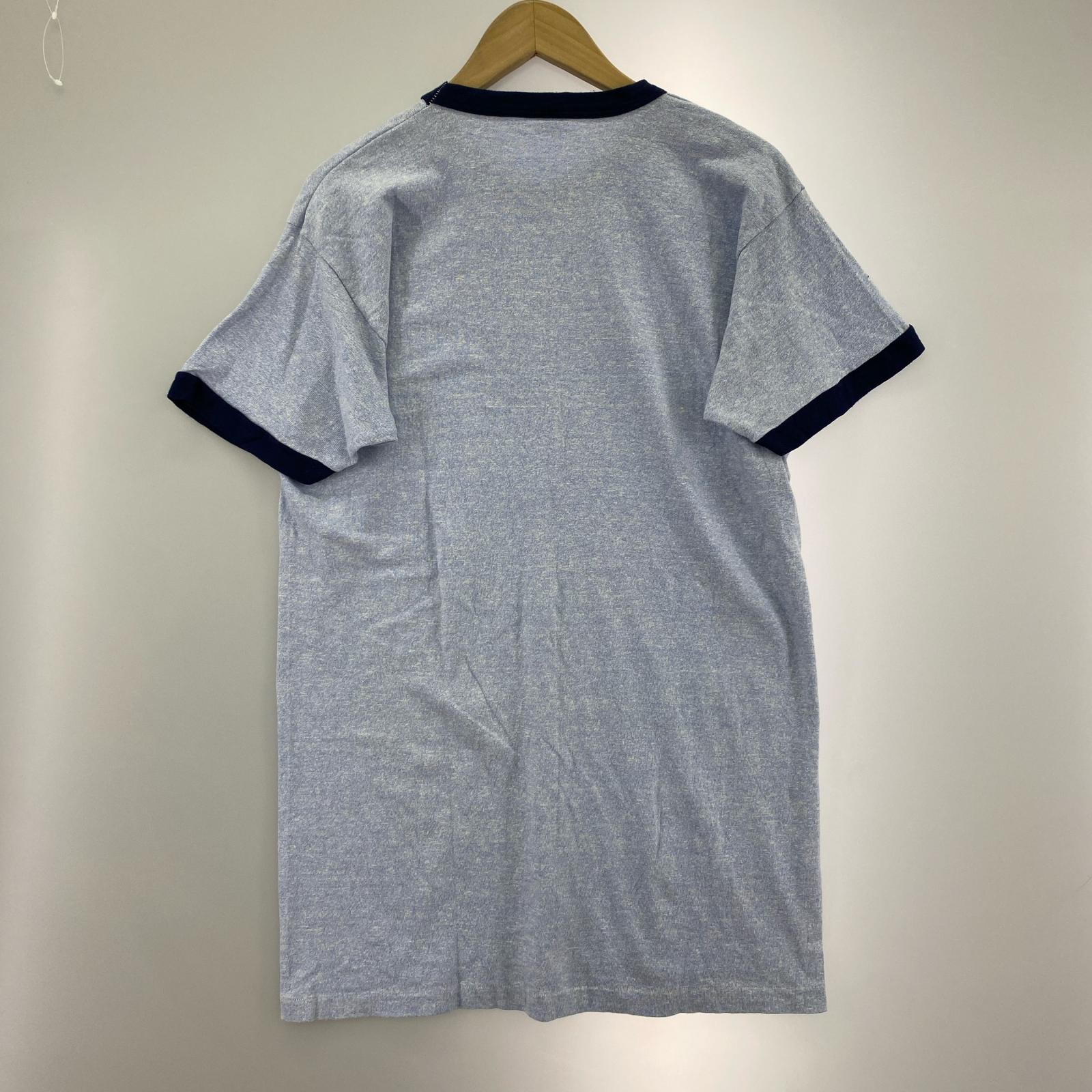 半袖Ｔシャツ 70s バータグ初期 リンガーTシャツ 青 XL ブルー