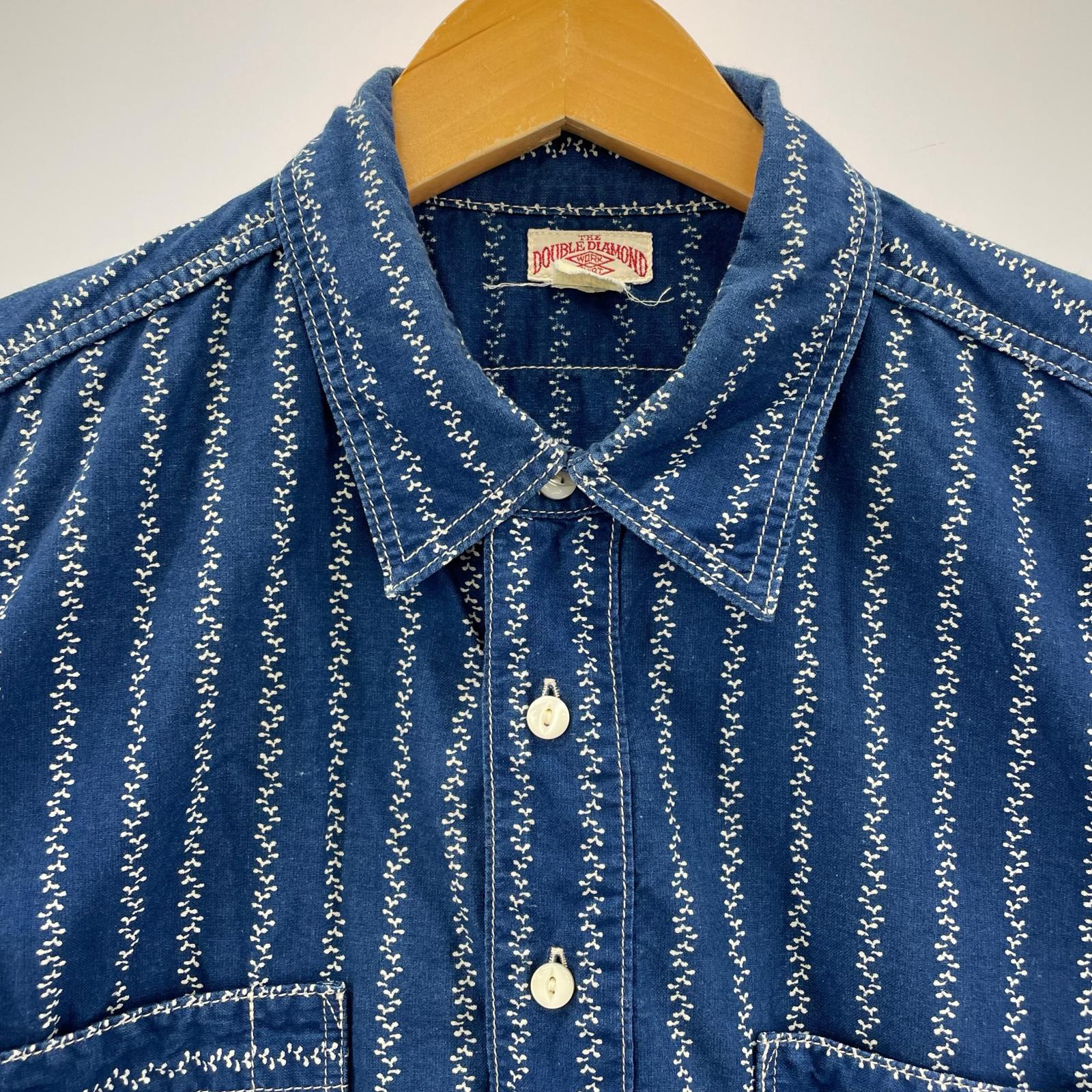 長袖シャツ DOUBLE DIAMOND L/S シャツ ブルー 15