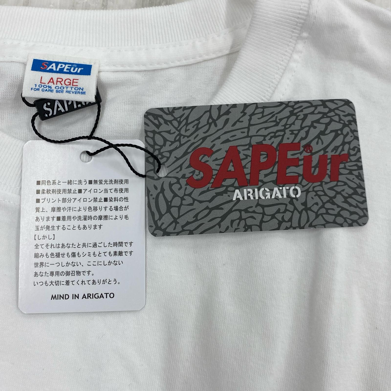 半袖Ｔシャツ SAPeur 空を横切る飛行雲展コラボ 限定 寮長 S/S TEE L ホワイト