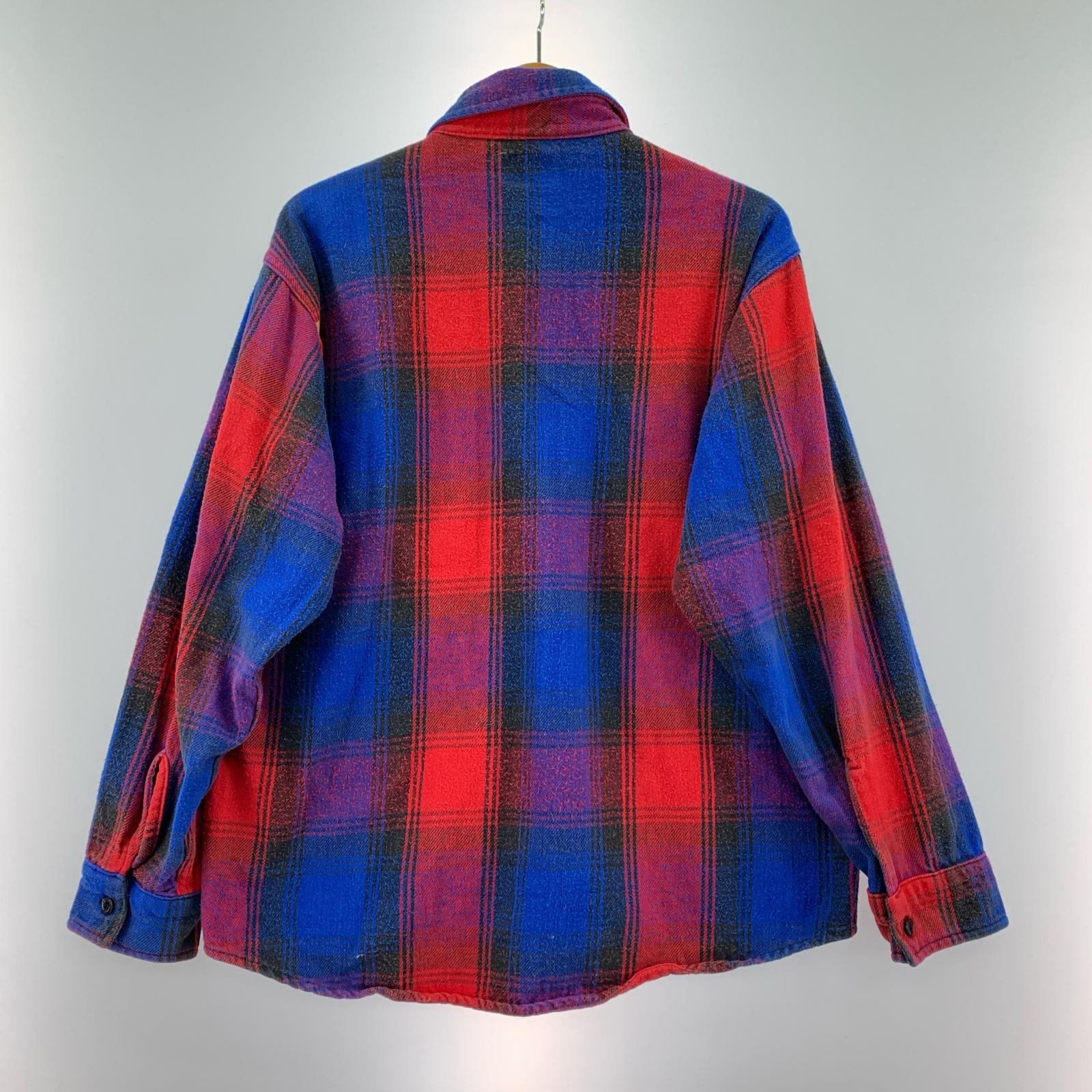 長袖シャツ MELTON　チェックネルシャツ L