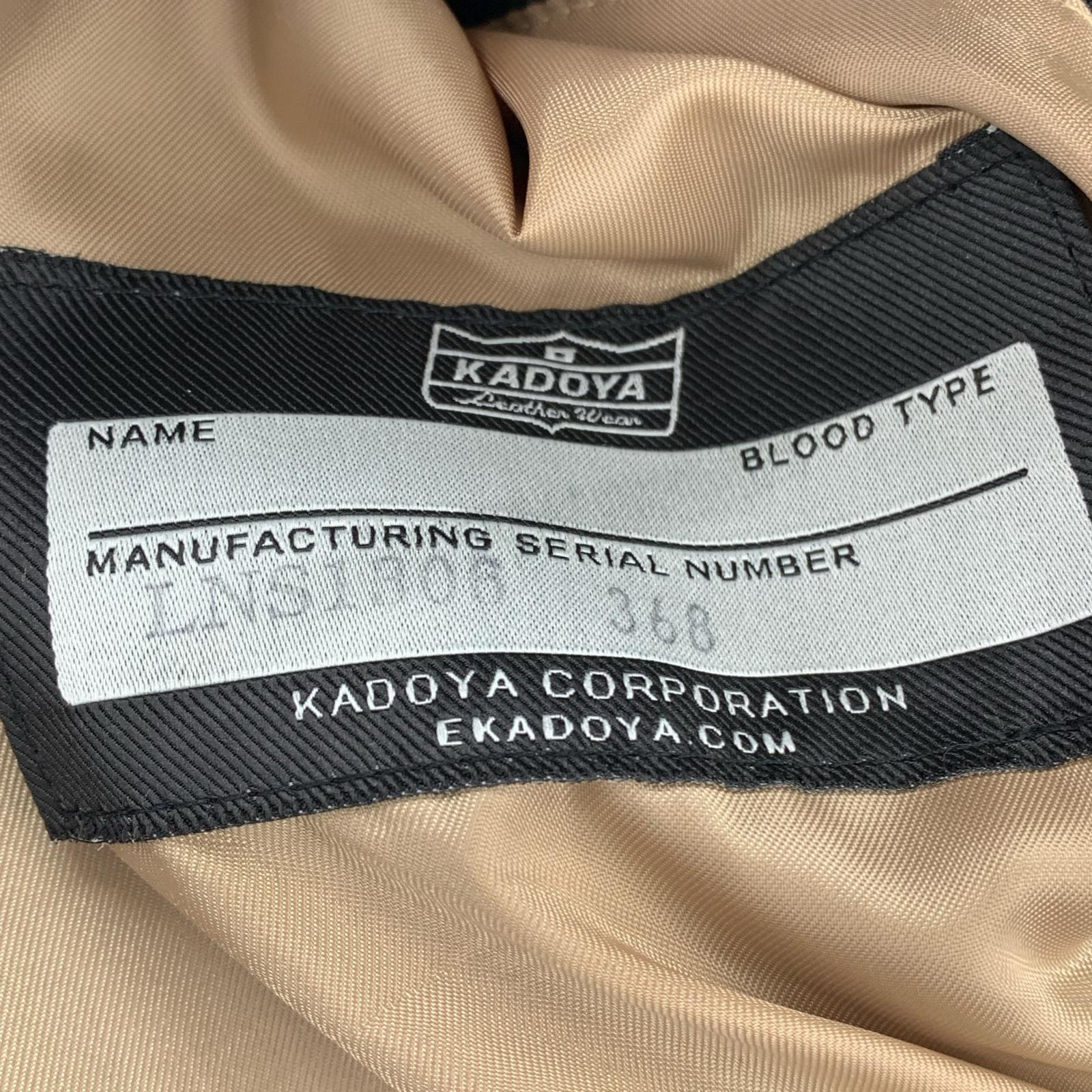 レザージャケット KADOYA シングルライダース レザージャケット SIZE:L L ブラック