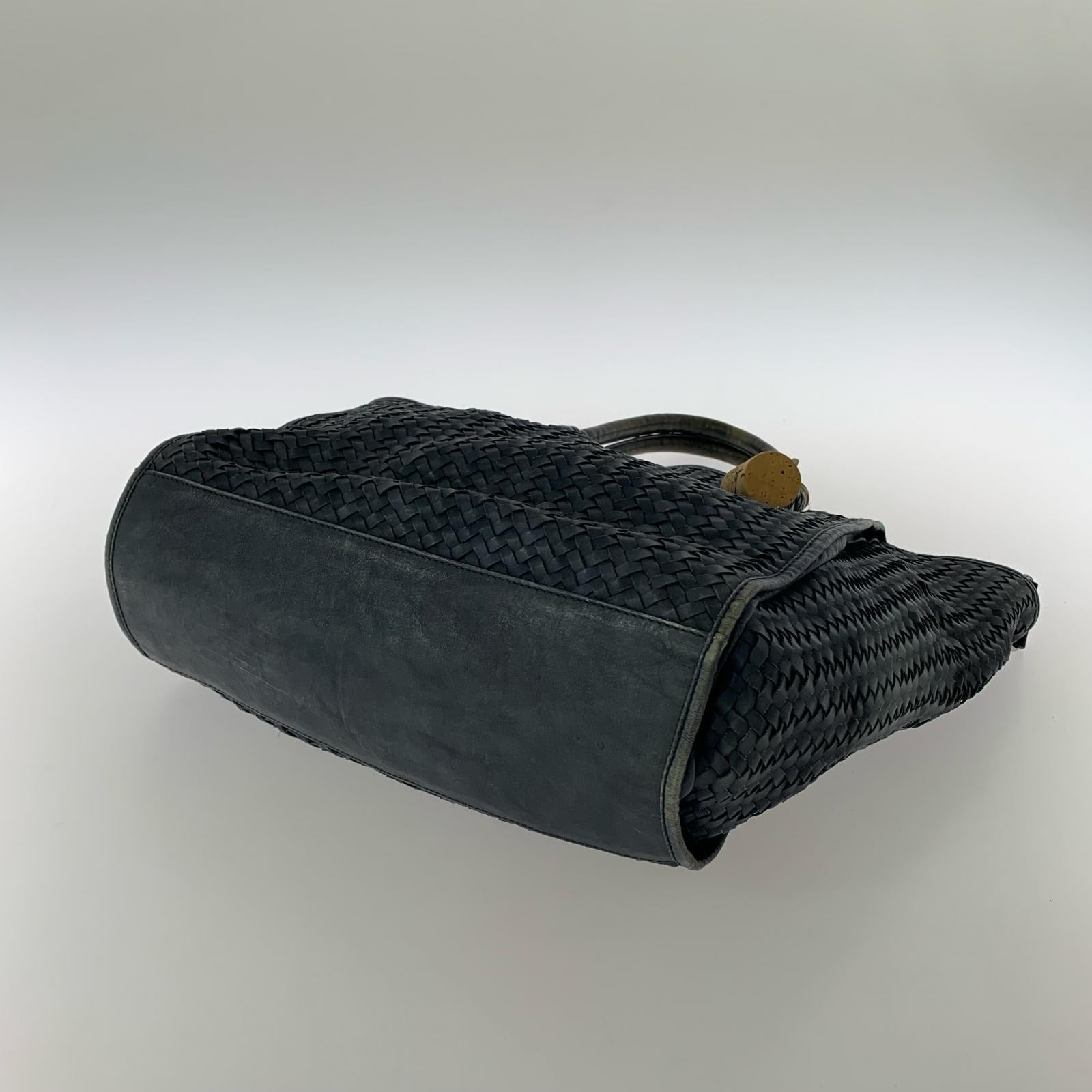 その他バッグ tiberio ferretti 編み込み 青