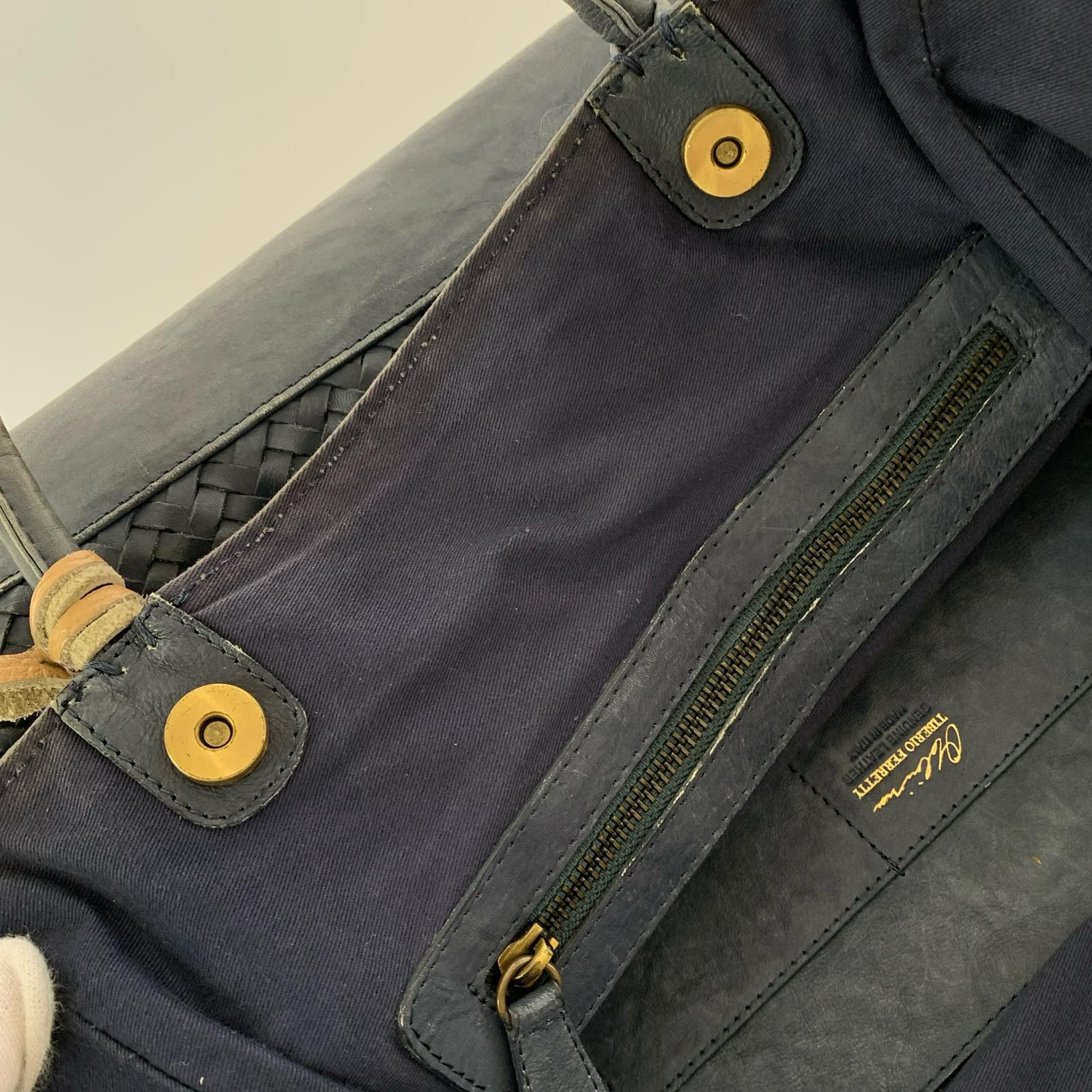 その他バッグ tiberio ferretti 編み込み 青