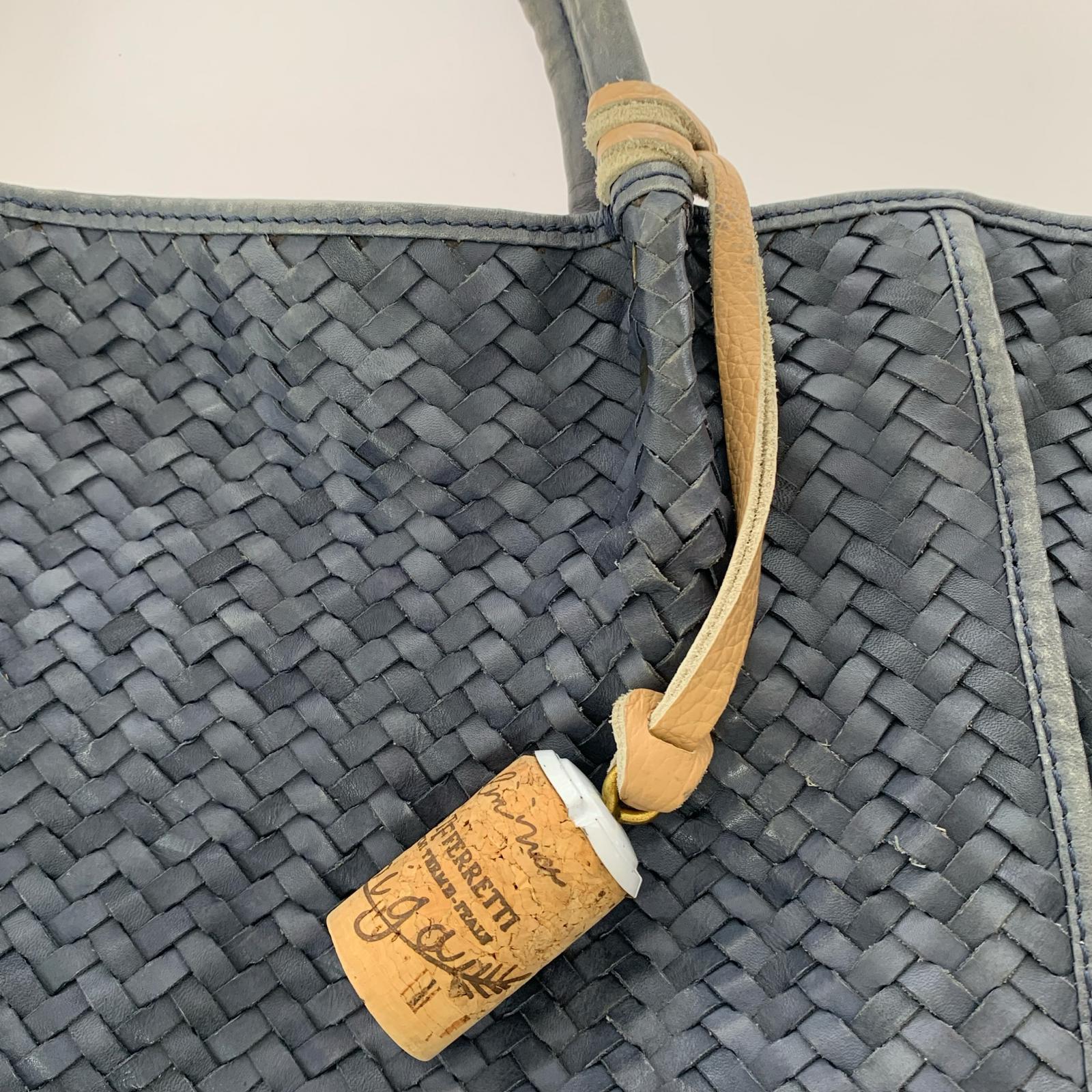 その他バッグ tiberio ferretti 編み込み 青