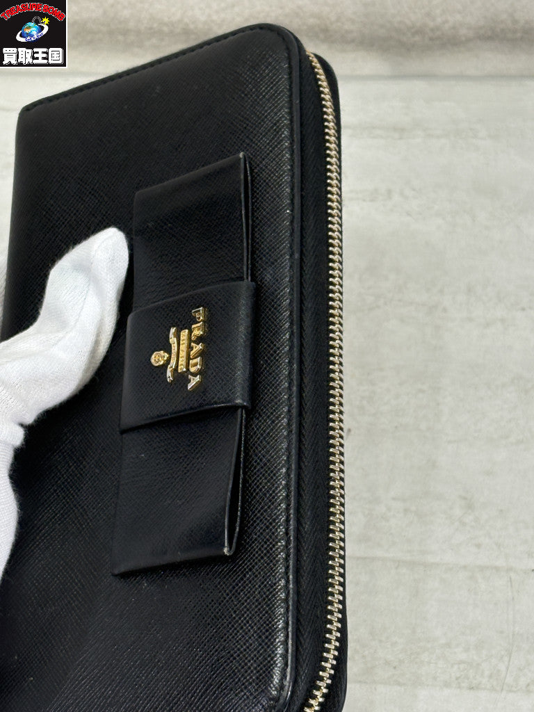 PRADA サフィアーノ リボン 長財布