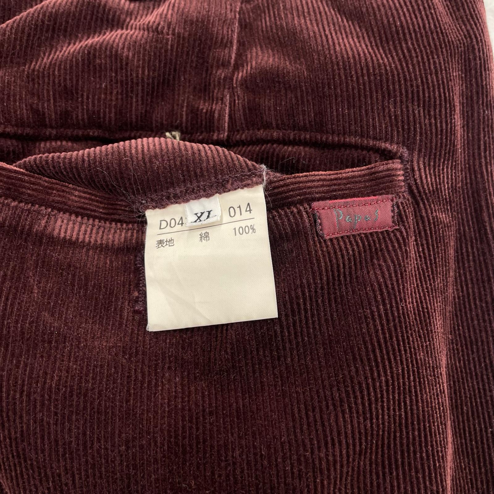 パンツ PAPAS ｺｰﾃﾞｭﾛｲﾊﾟﾝﾂ 赤 レッド