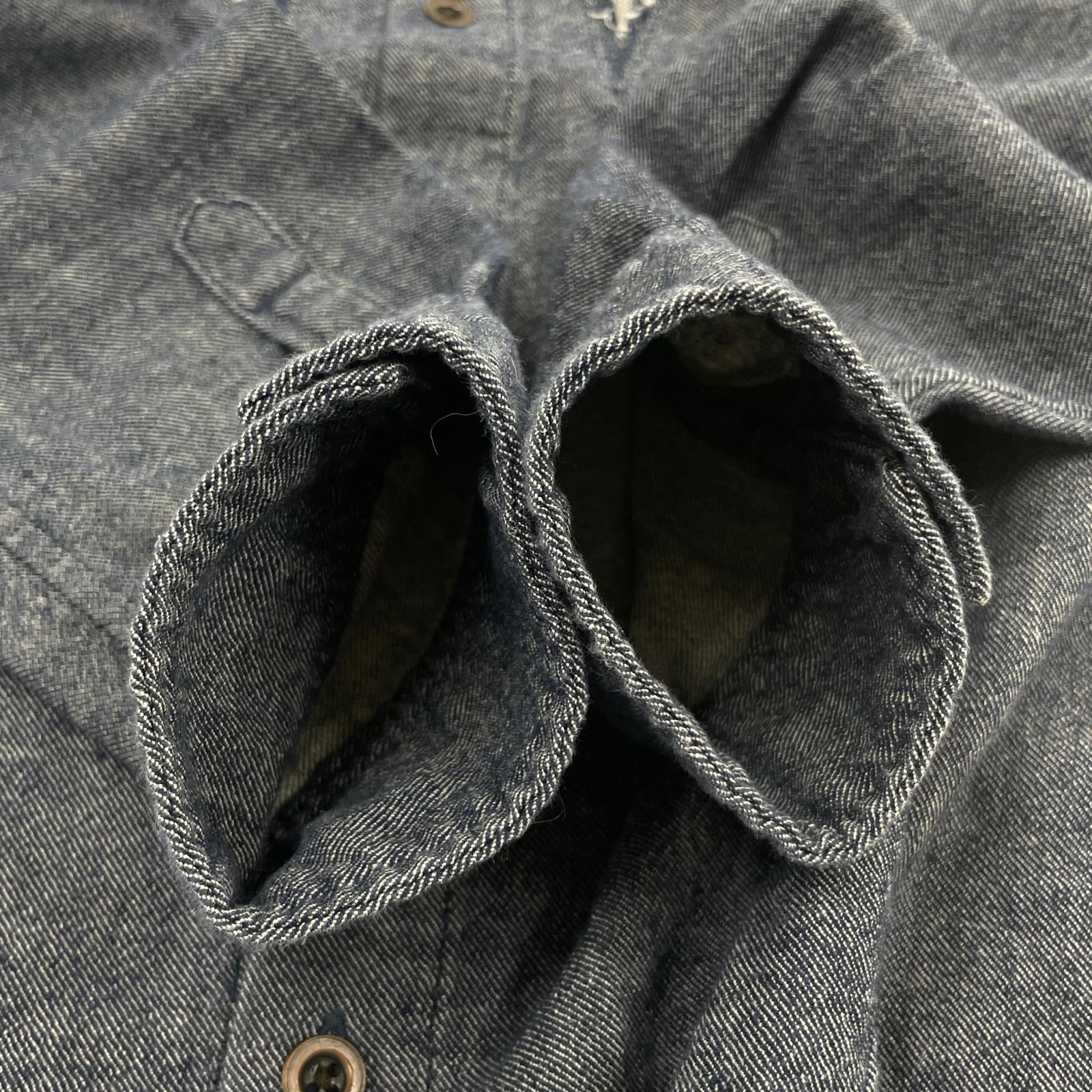 長袖シャツ MARITHE + FRANCOIS GIRBAUD パッチワークデザインシャツ L ブルー L ブルー