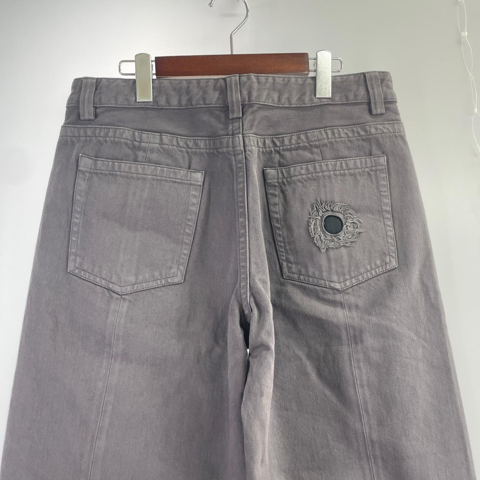 デニムパンツ CRAIG GREEN デザインブラックデニムパンツ M グレー M グレー