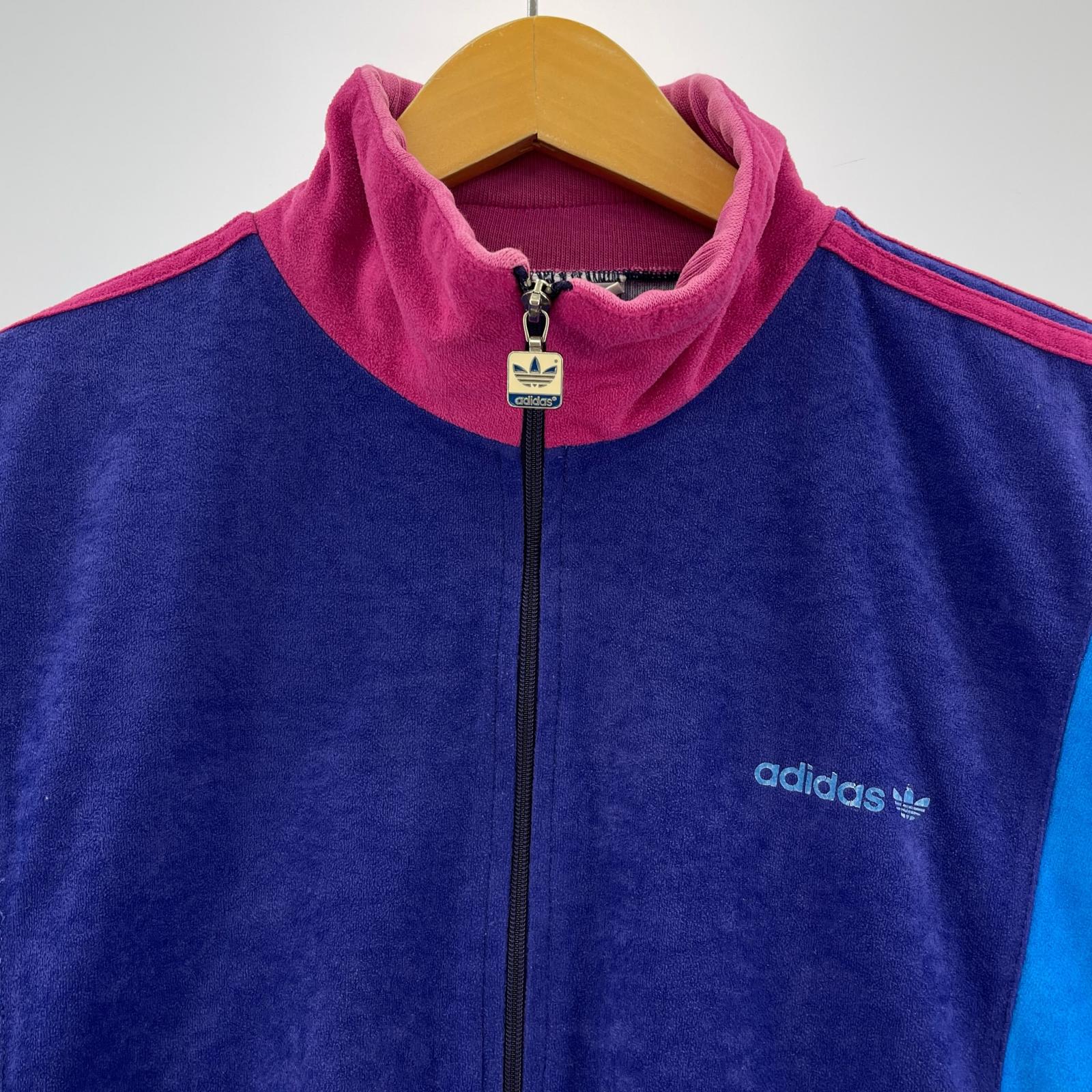 長袖Ｔシャツ adidas 80s ベロア トラックジャケット (M)