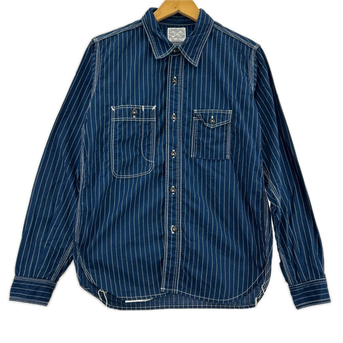長袖シャツ JOE McCOY 8HOUR UNION 406 ウォバッシュ 14 紺 ネイビー