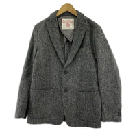 テーラードジャケット HarrisTweed社生地 グレー (M) M グレー