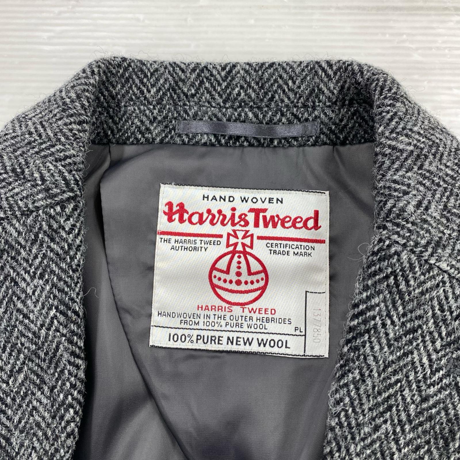 テーラードジャケット HarrisTweed社生地 グレー (M) M グレー