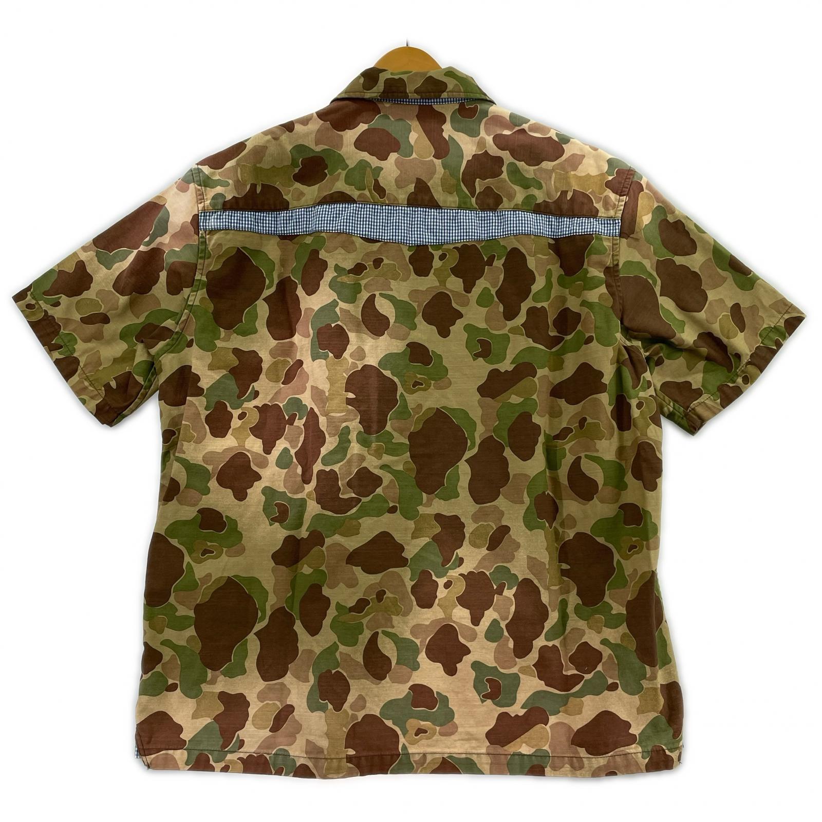半袖シャツ KHOKI 26SS PATCWORKED CAMO SHIRT 2 カモフラ×ギンガムチェック