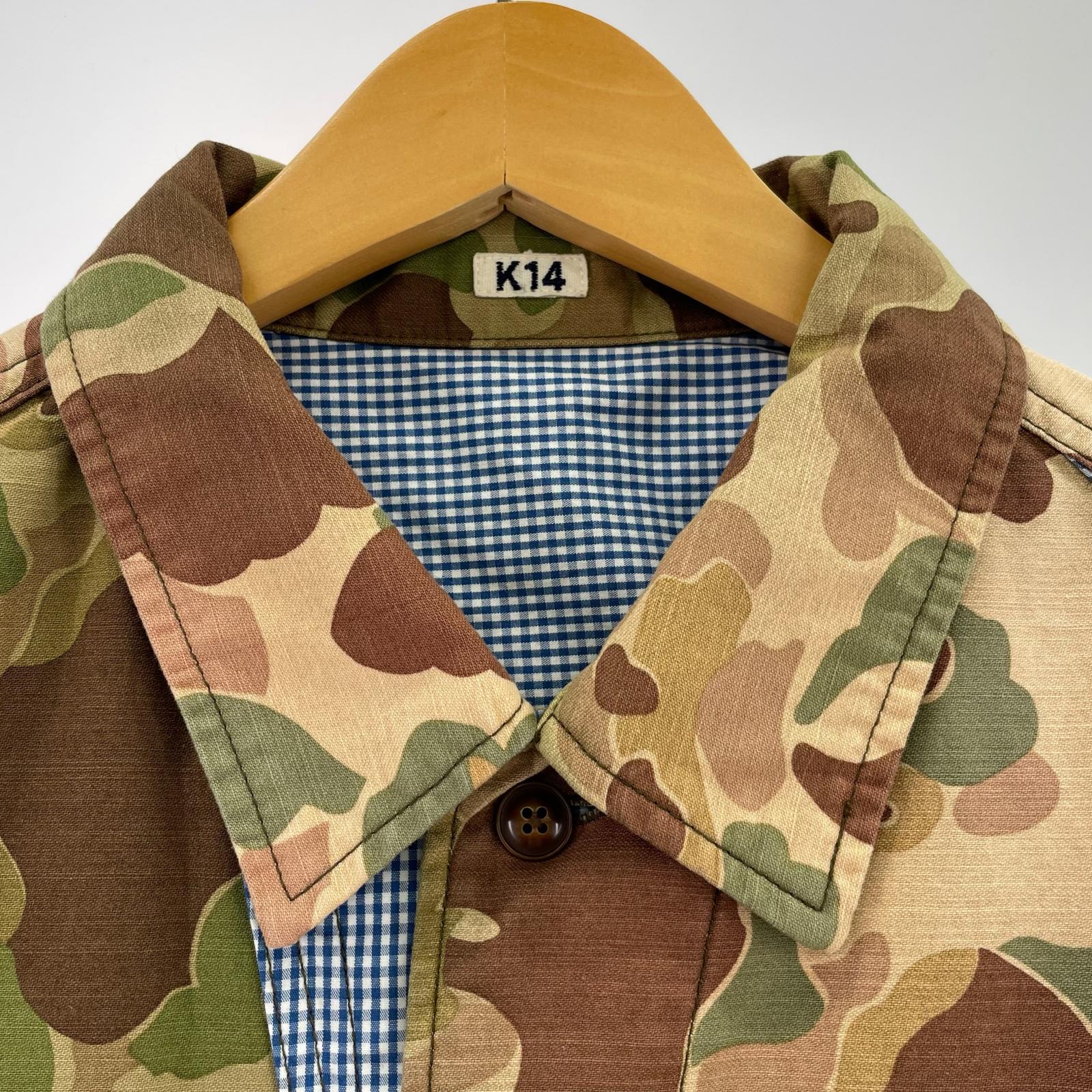 半袖シャツ KHOKI 26SS PATCWORKED CAMO SHIRT 2 カモフラ×ギンガムチェック