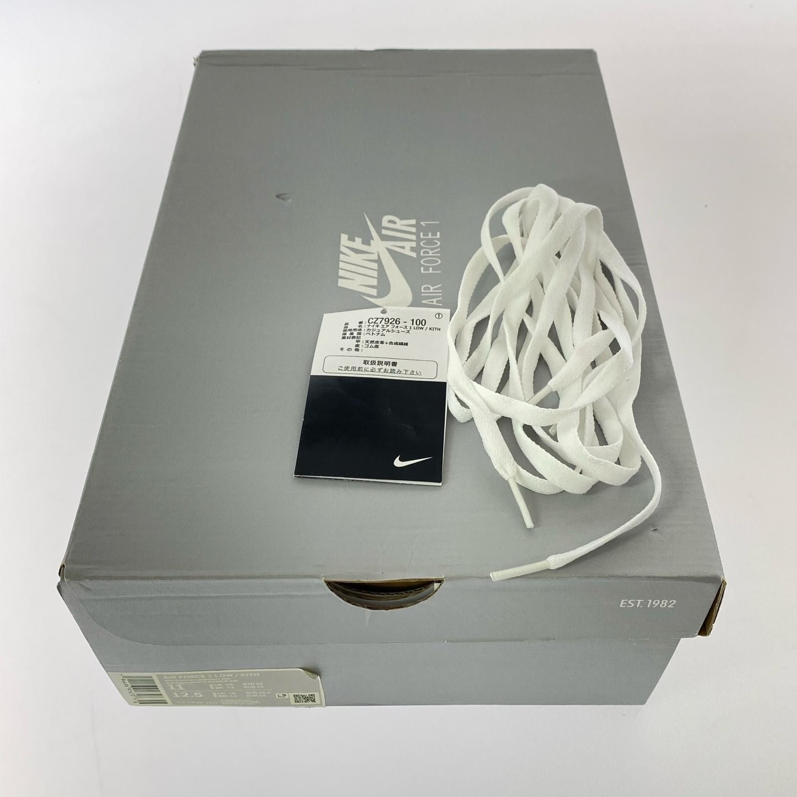 スニーカー KITH/AIR FORCE 1 LOW/29cm 29cm (US11 UK10 1/2 EU48) ホワイト