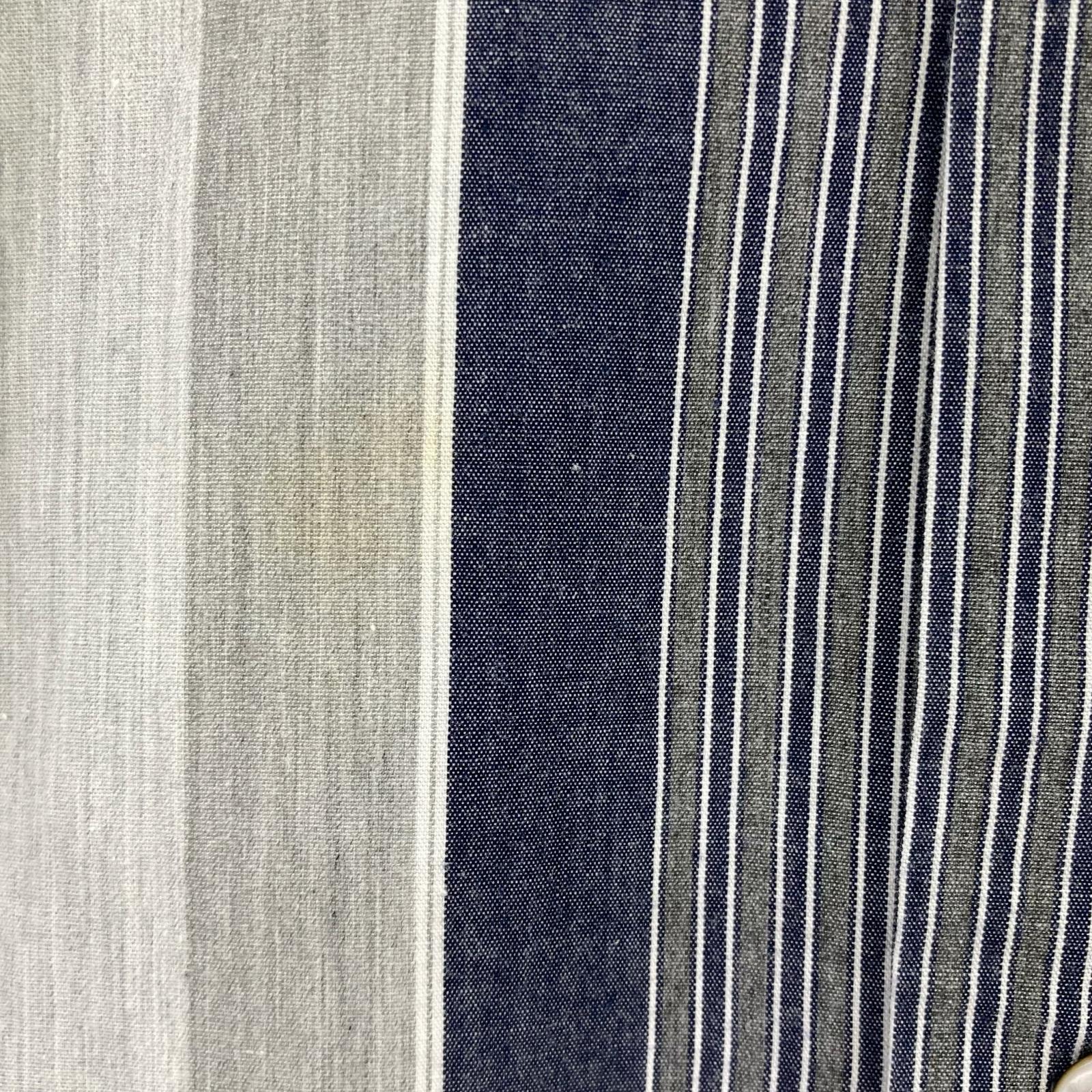 長袖シャツ ISSEY MIYAKE HAI SPORTING GEAR ストライプシャツ M 紺 M グレー