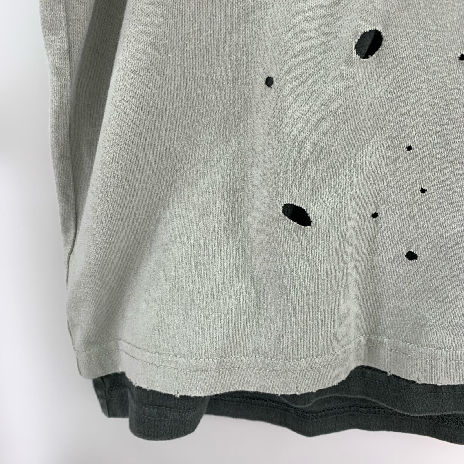 長袖Ｔシャツ Layered Damage Long Sleeve (M) M グレー