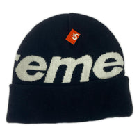 ニットキャップ Supreme Big Logo Beanie 黒 ブラック