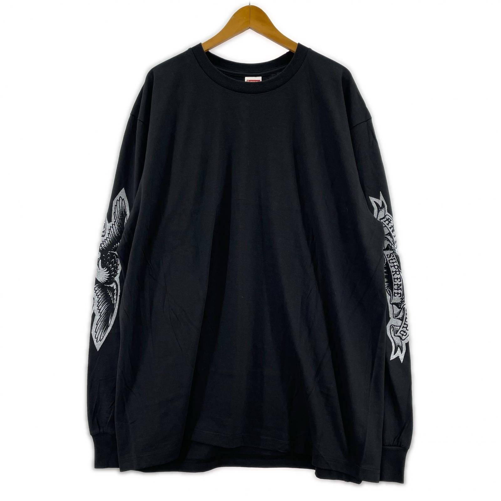 長袖Ｔシャツ Supreme Small Box L/S Tee Snow Camo (XL) ブラック