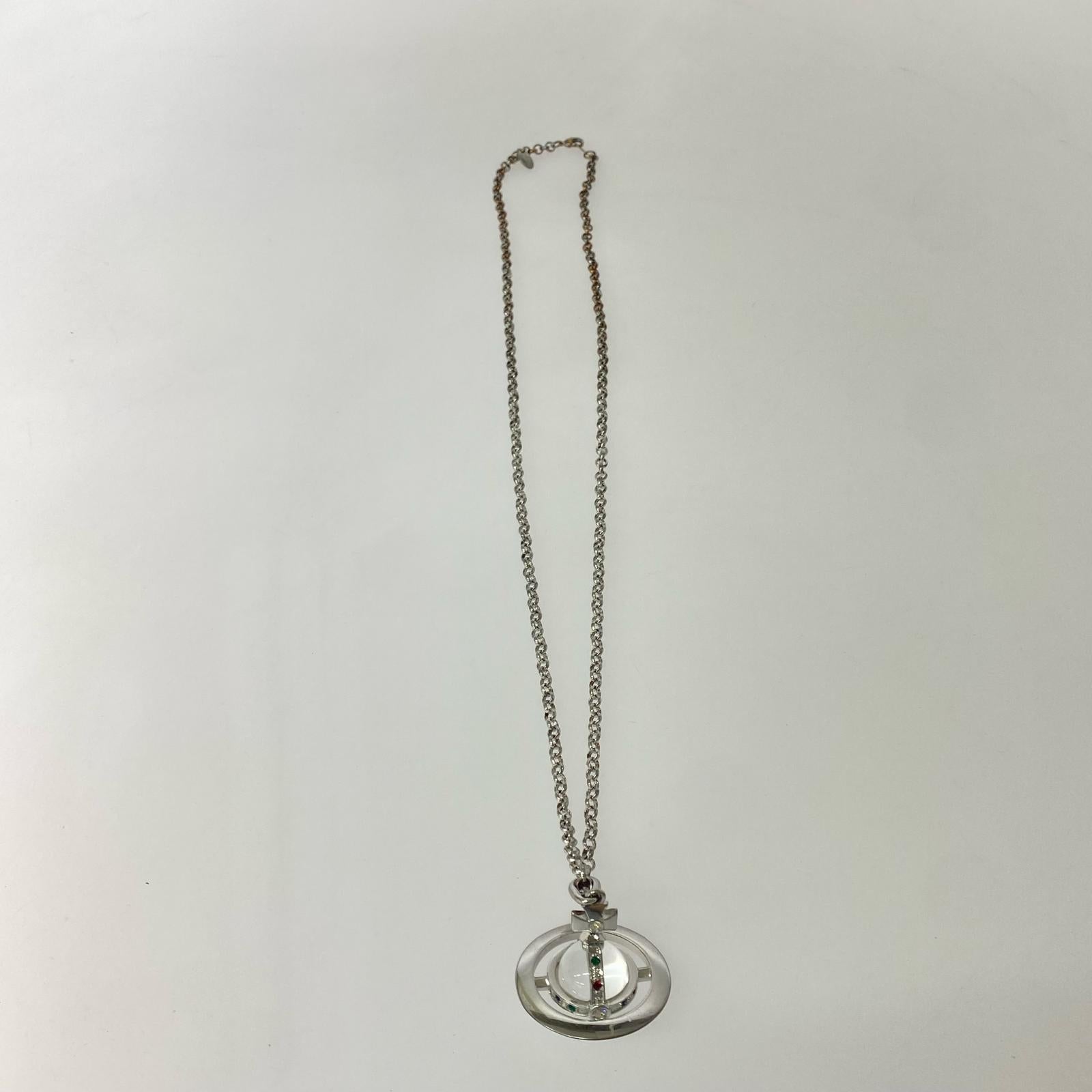 ネックレス オーブネックレス ※ラインストーン欠品有 シルバー