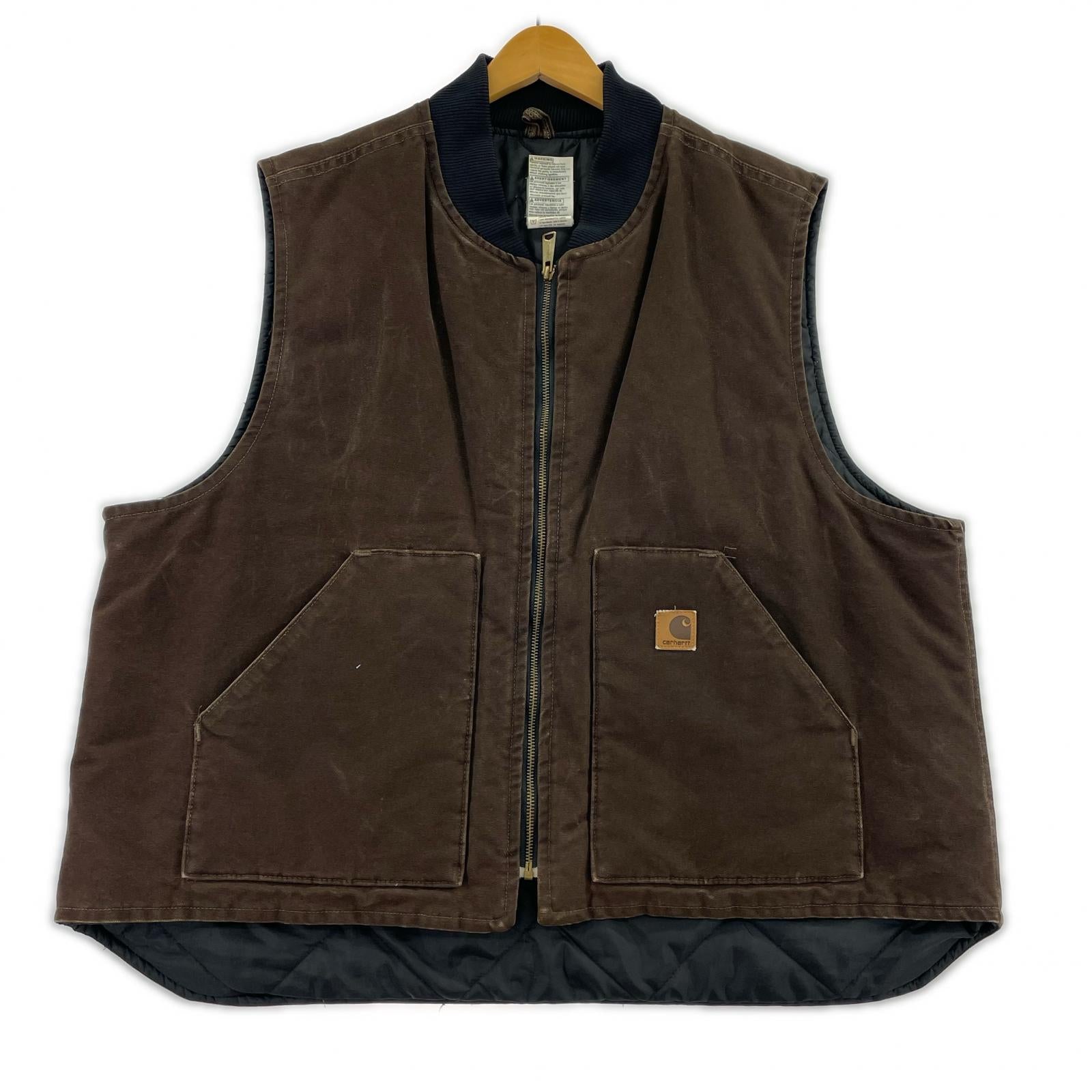 その他アウター USA製 ダックベスト 茶 XXL ブラウン