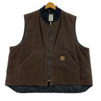 その他アウター USA製 ダックベスト 茶 XXL ブラウン