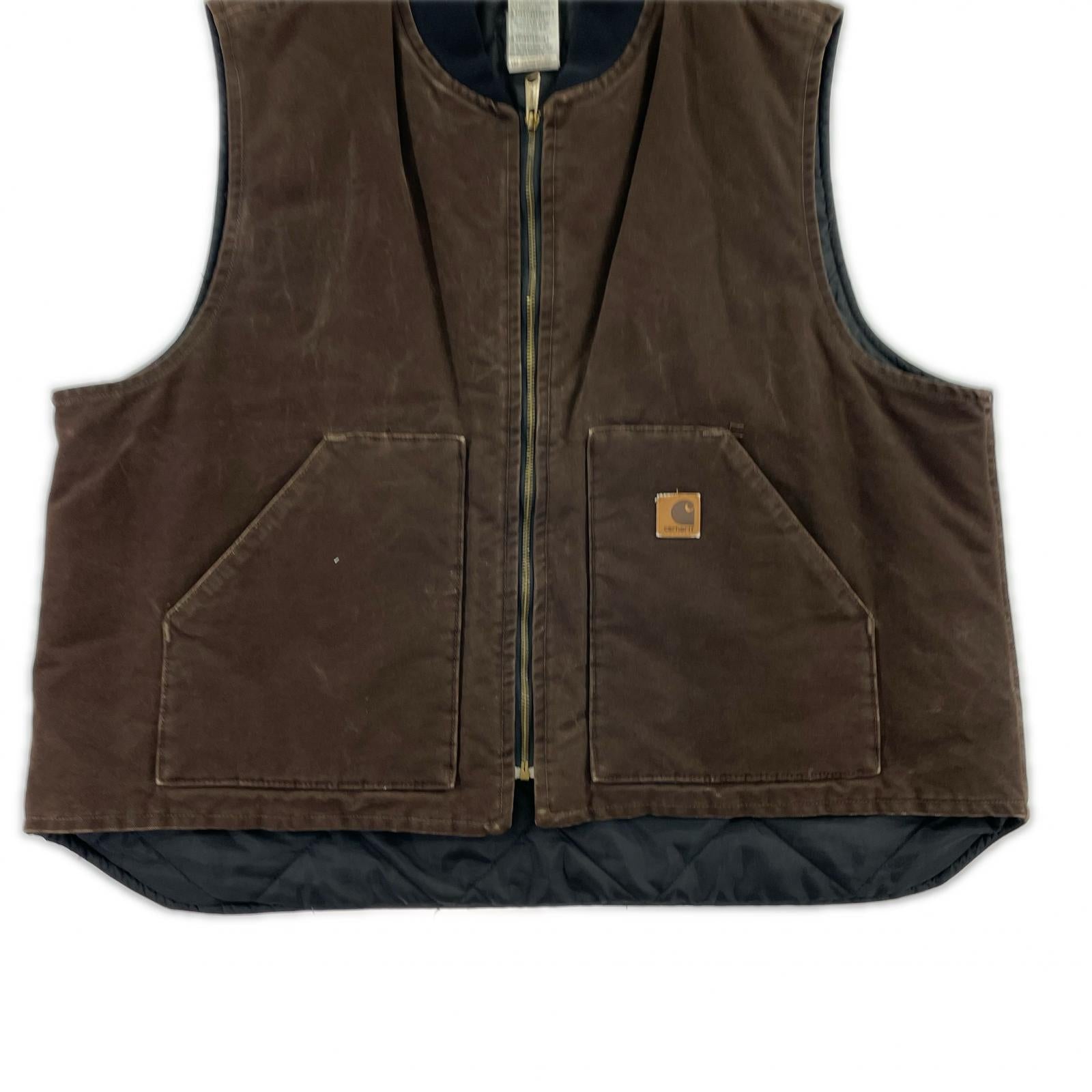 その他アウター USA製 ダックベスト 茶 XXL ブラウン