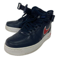 スニーカー WMNS AIR FORCE 1 07 MID (24.0) 24cm (US6 UK5 1/2 EU38) ネイビー