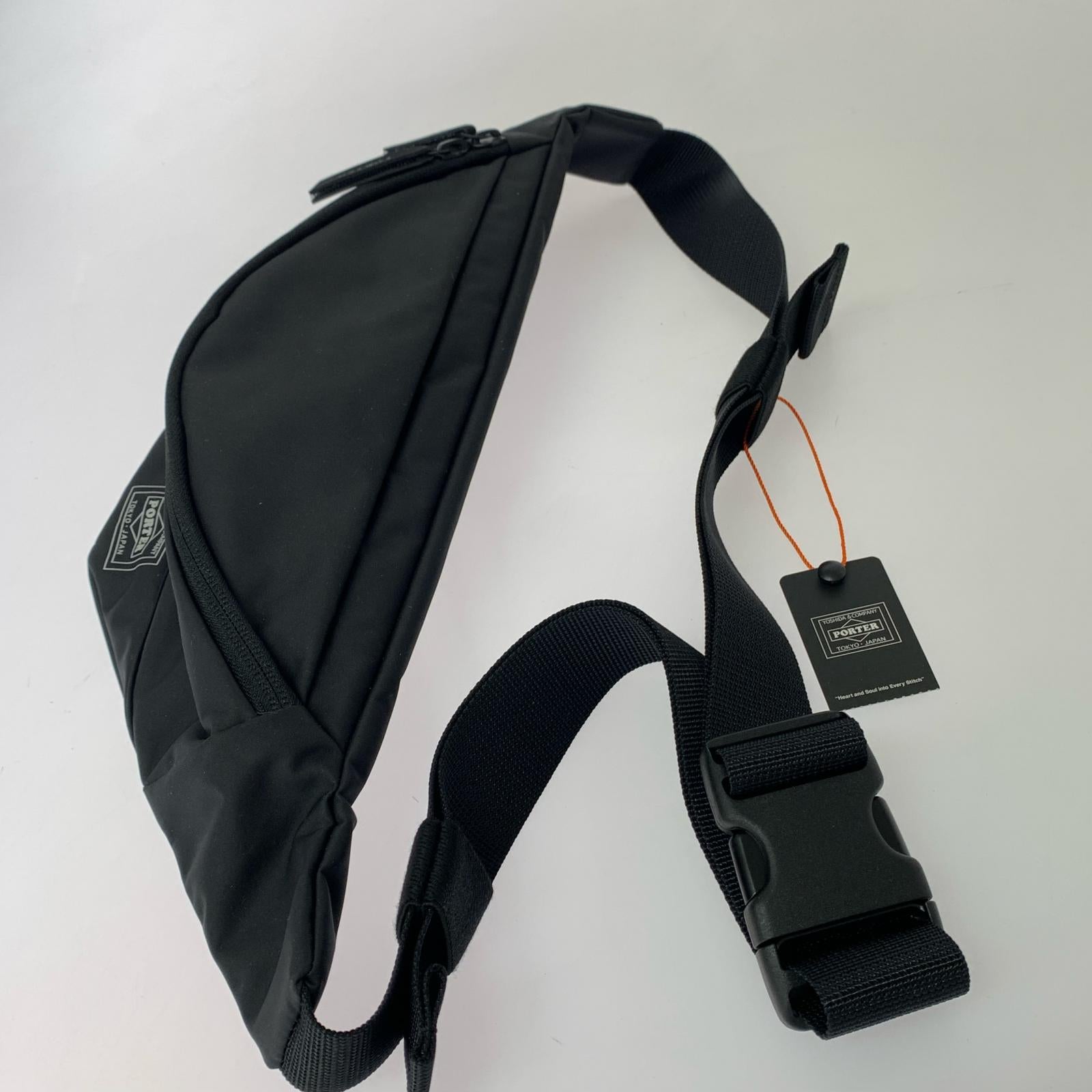 ショルダーバッグ PORTER MOUSSE WAIST BAG ムース ウエストバッグ ブラック ブラック