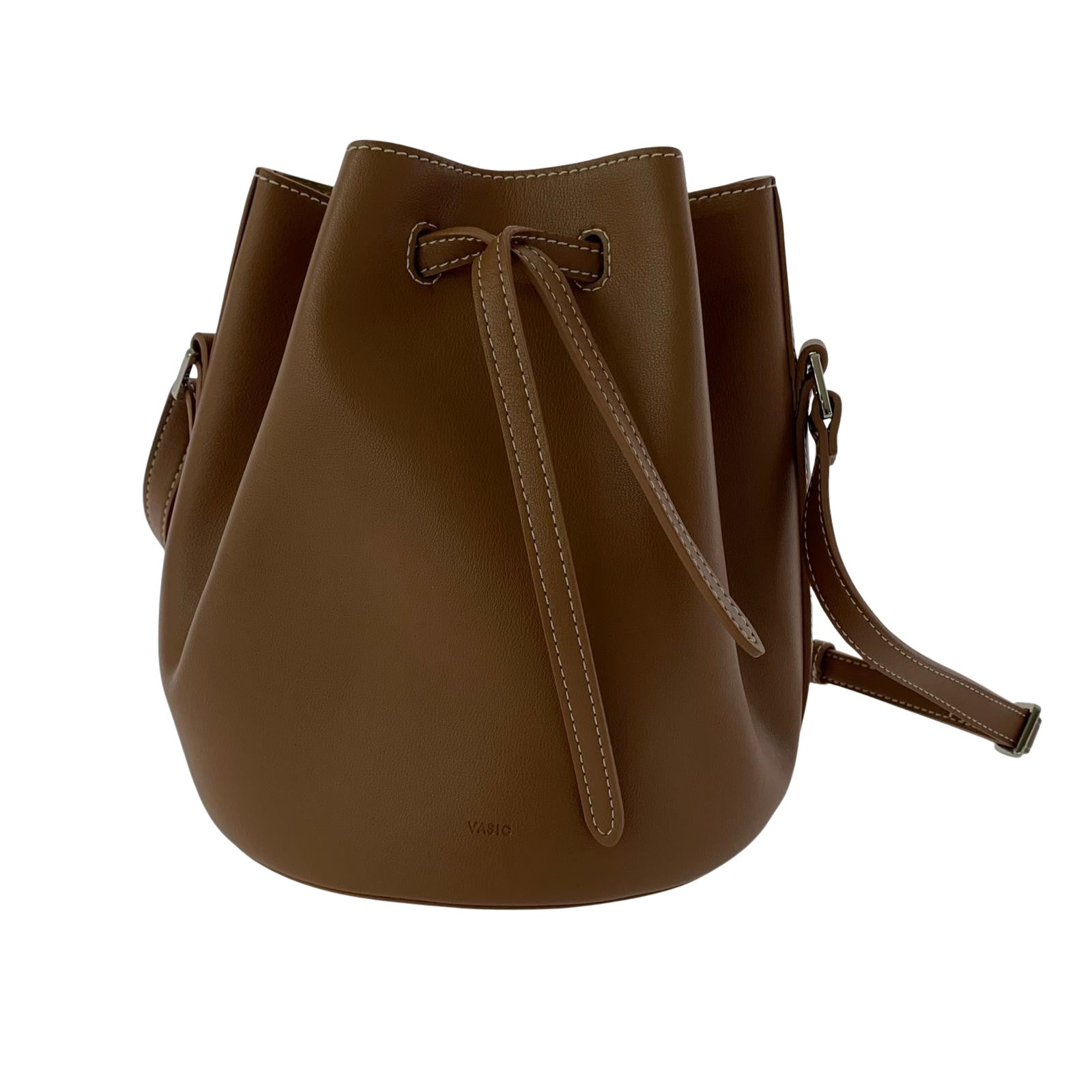 ショルダーバッグ VASIC CLUB mini 巾着 ショルダー　茶 ブラウン