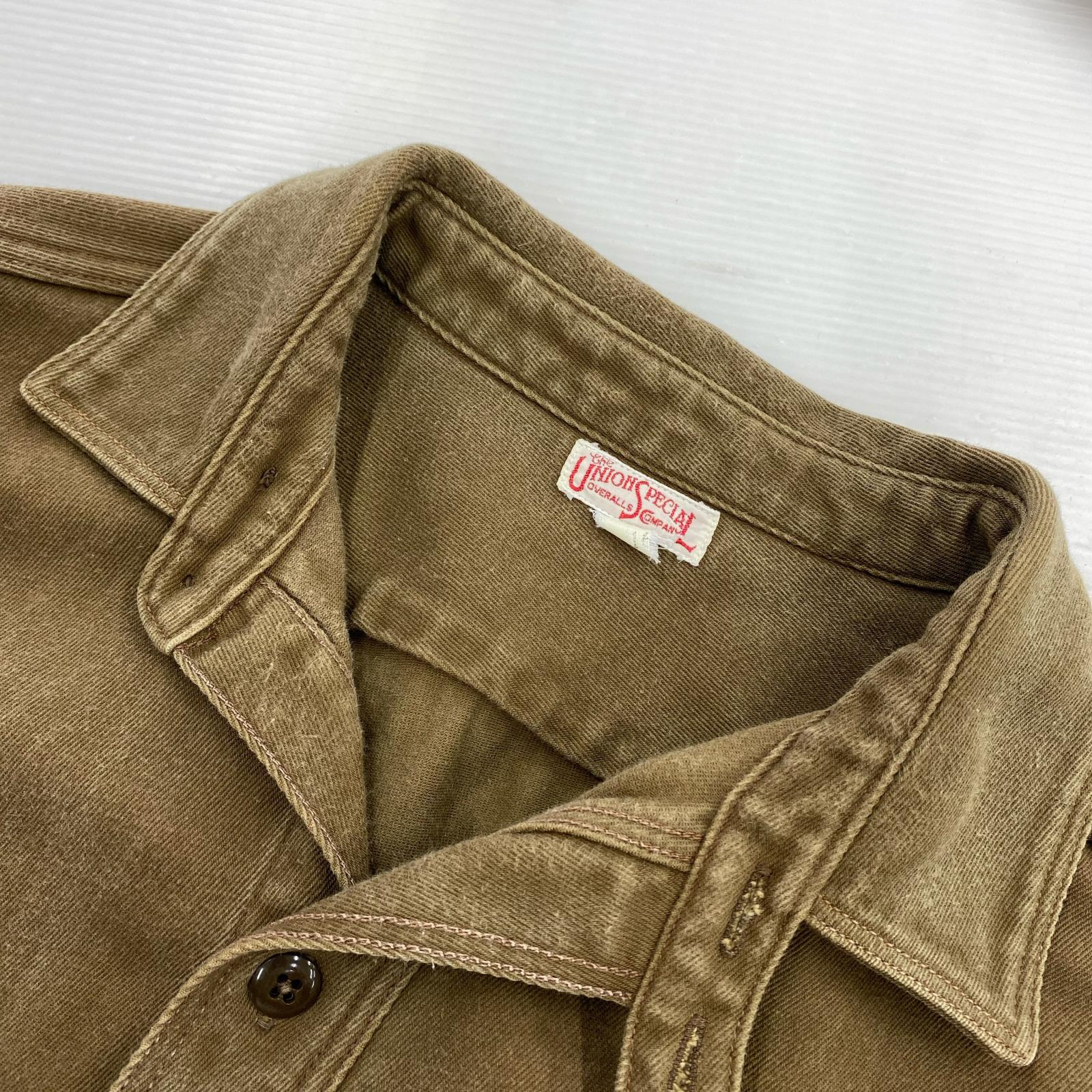 ジャケット GEMSA ワークシャツ カーキ ブラウン
