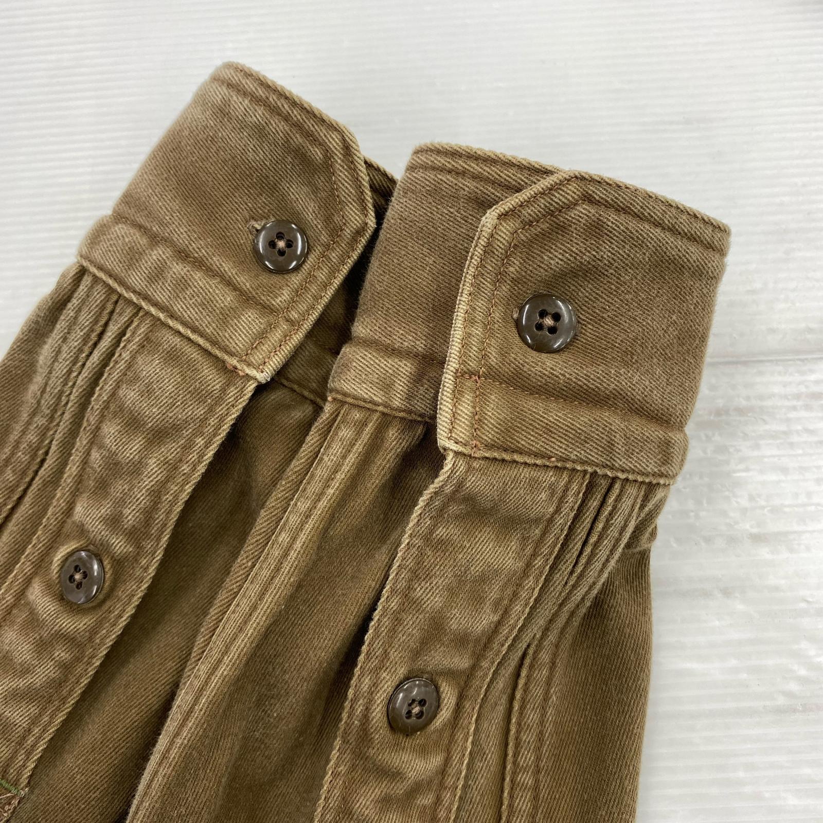 ジャケット GEMSA ワークシャツ カーキ ブラウン