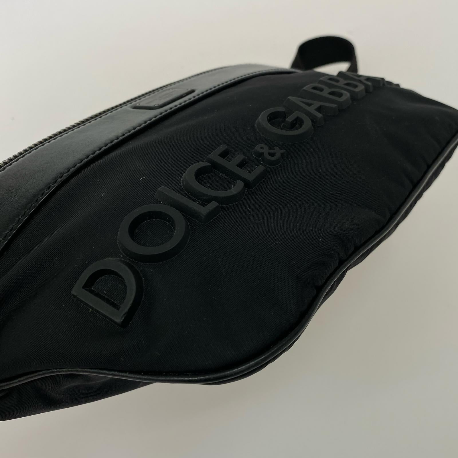 ボディバッグ DOLCE＆GABBANA ナイロン×レザー ボディバッグ ブラック