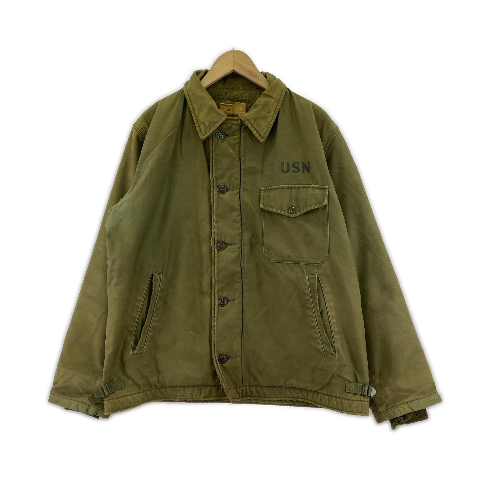 ミリタリージャケット 60s US.NAVY A-2 デッキジャケット カーキ