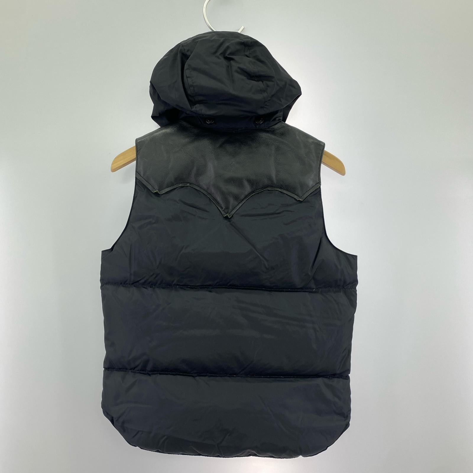 長袖シャツ × Hysteric Glamour ダウンベスト 黒 ブラック